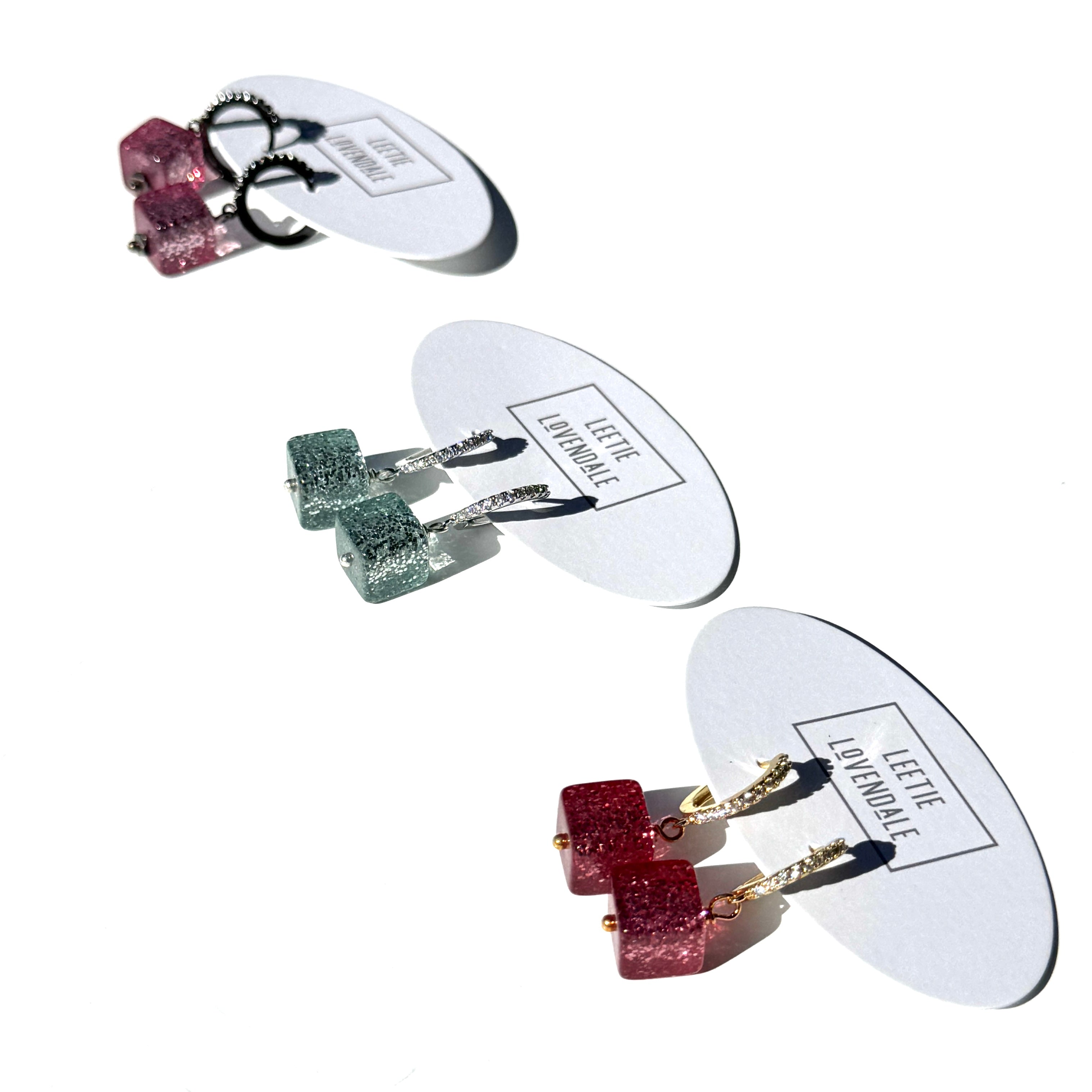 GlitterBox Huggie Drop Earrings