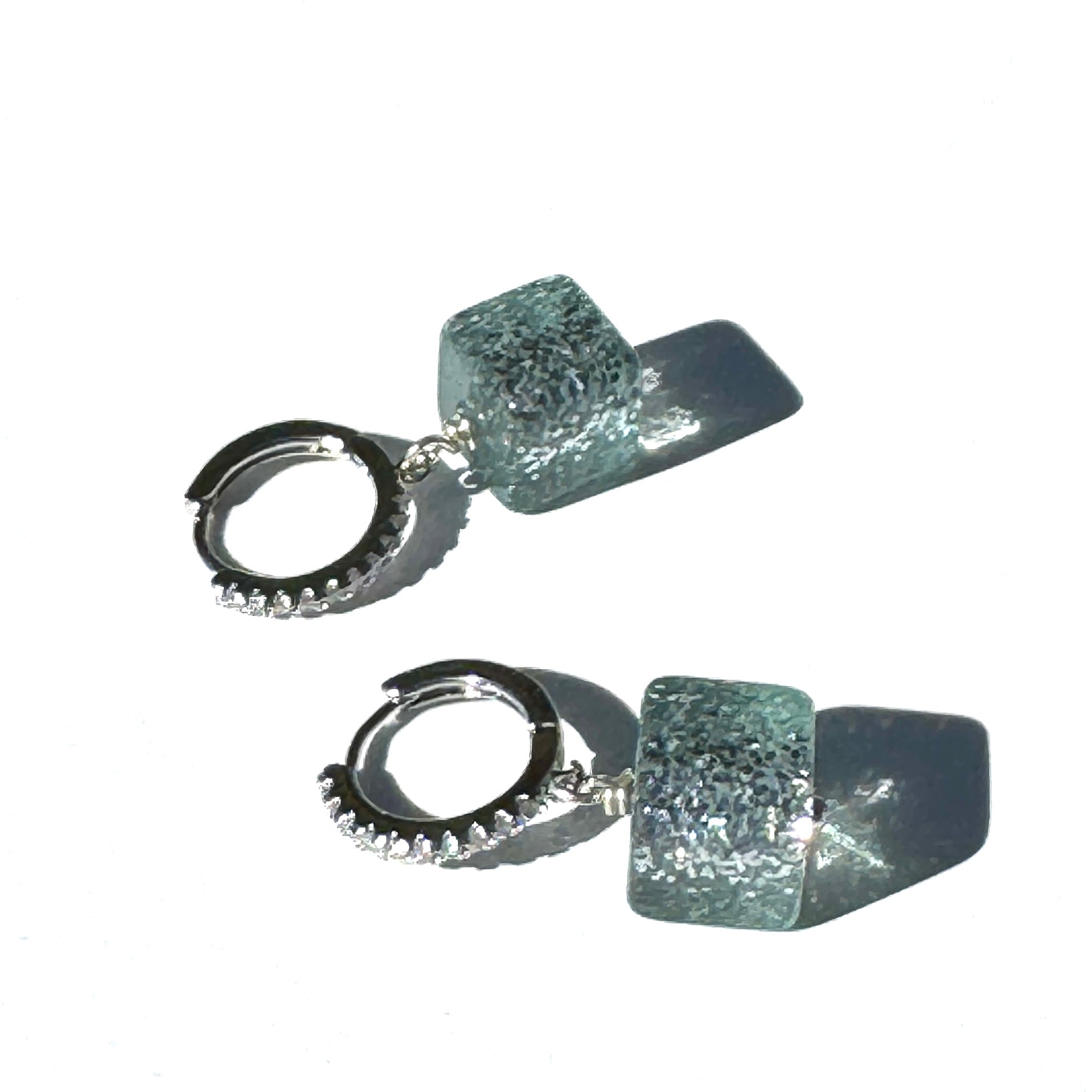 GlitterBox Huggie Drop Earrings