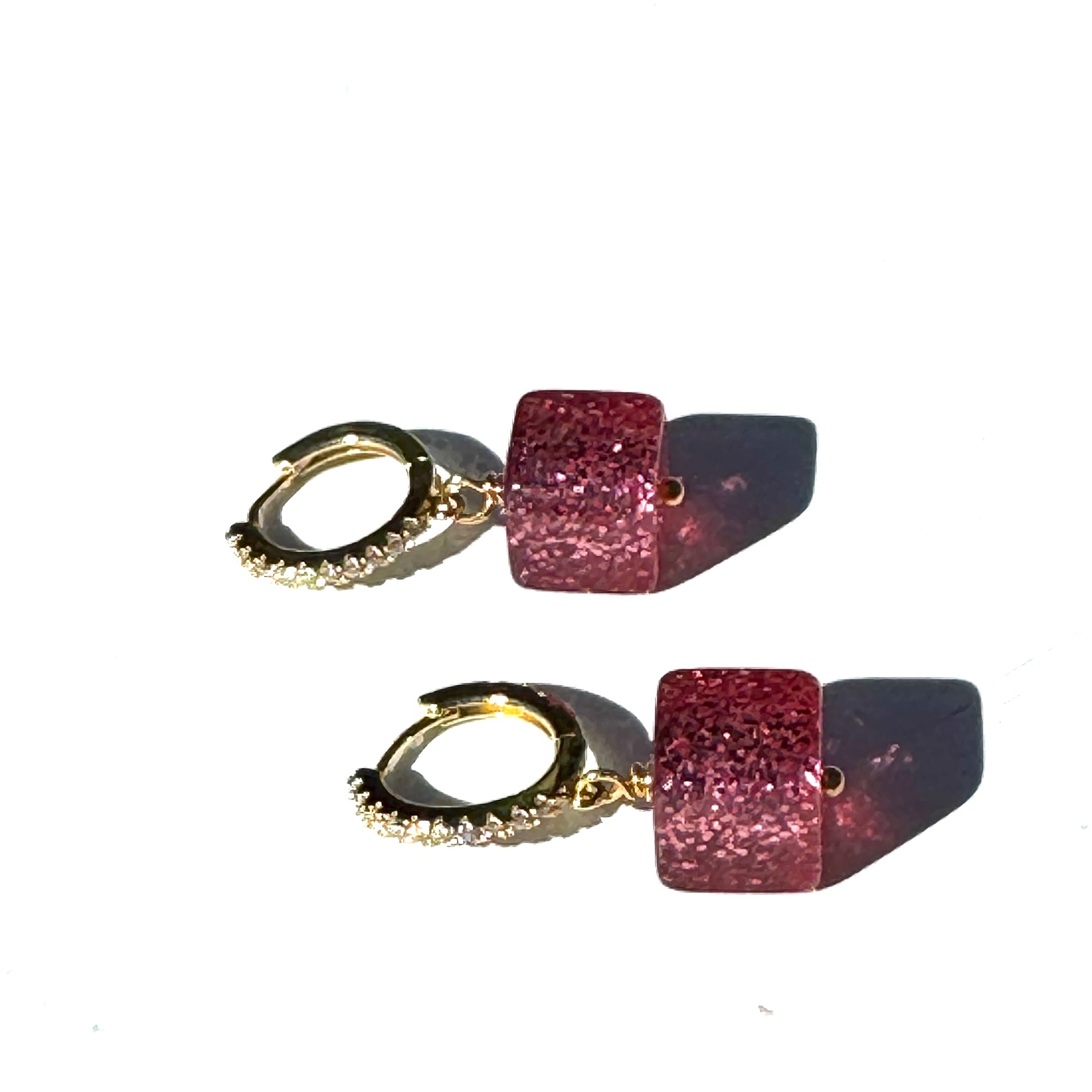 GlitterBox Huggie Drop Earrings