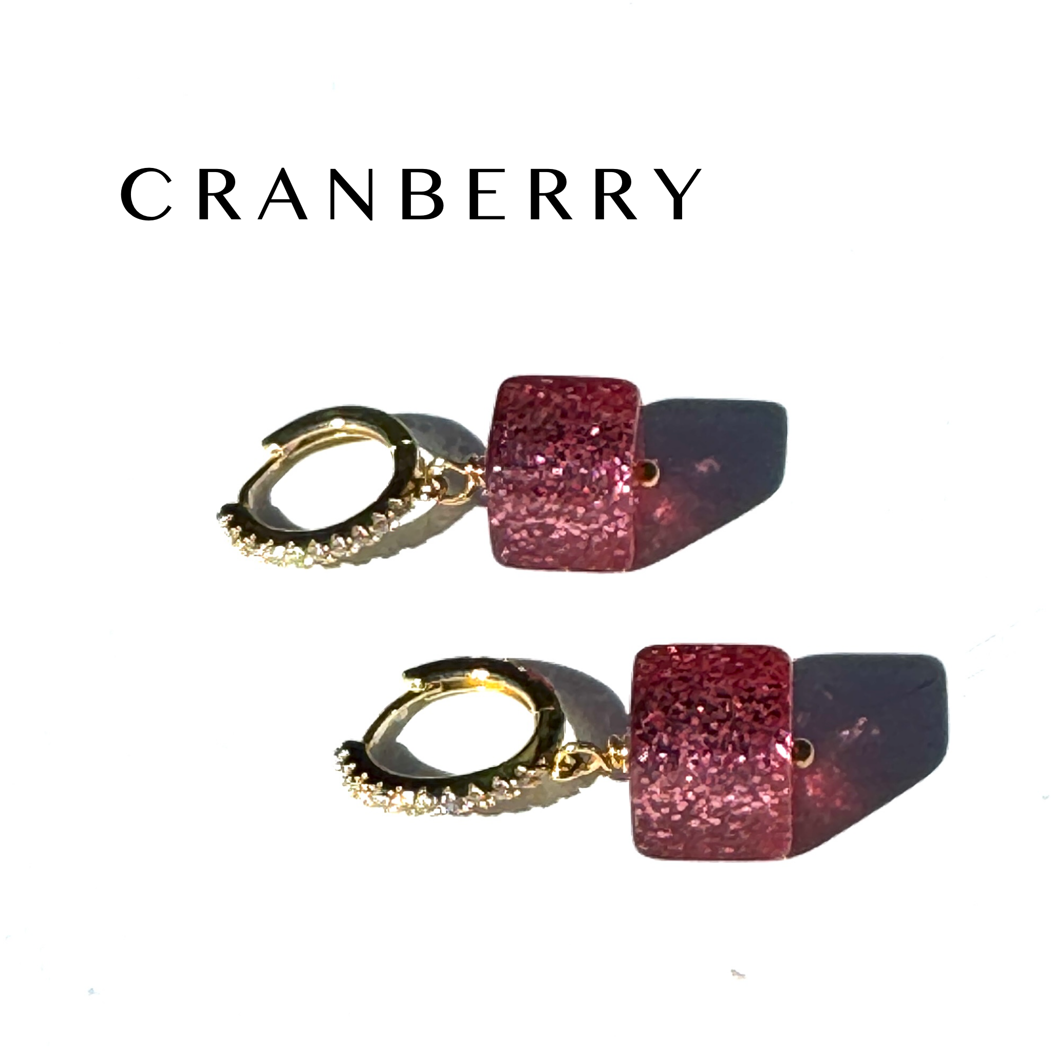 GlitterBox Huggie Drop Earrings