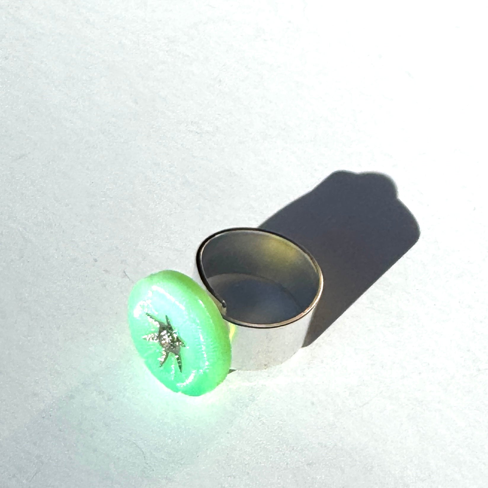 Mint Green Opalite Glass Cocktail Ring