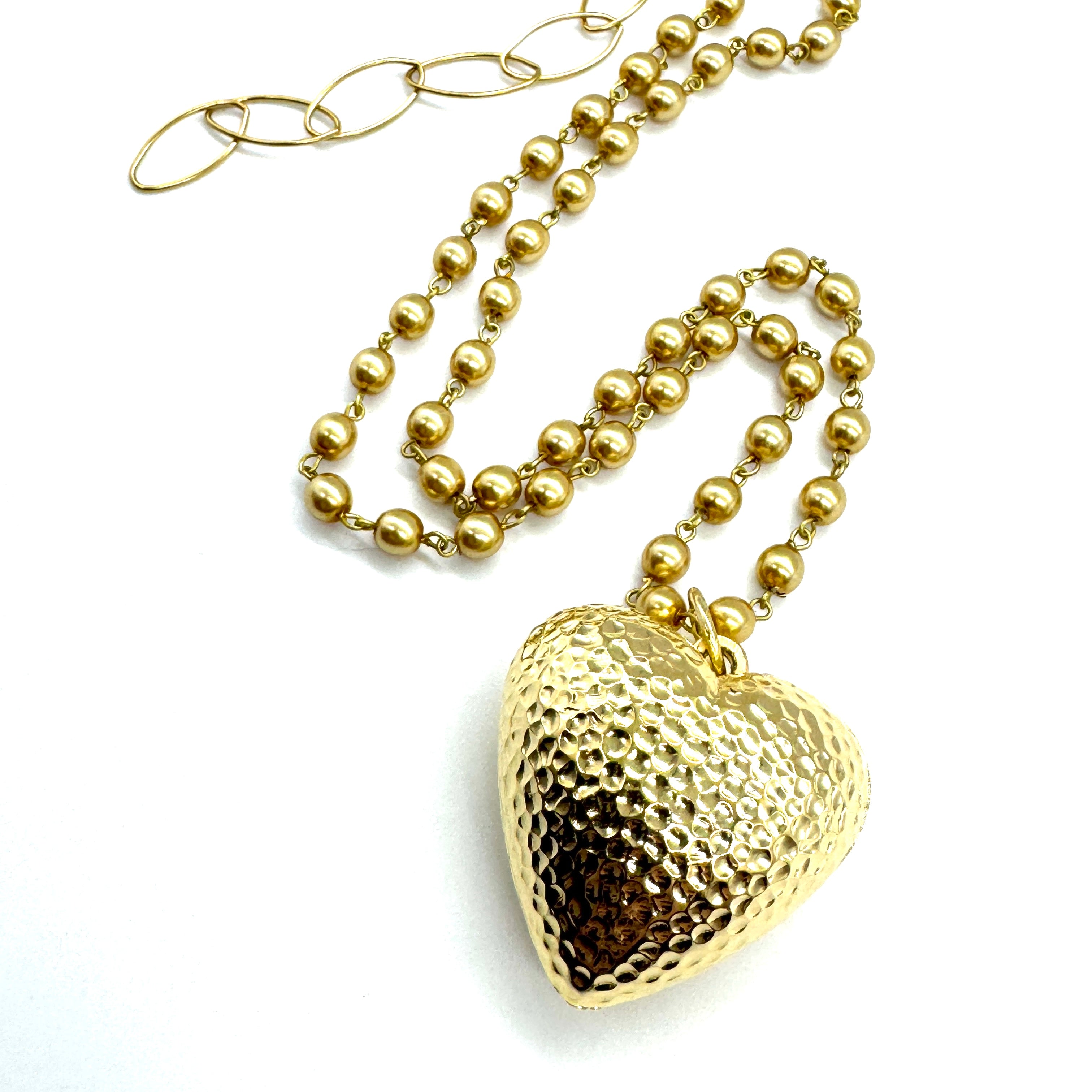 Hammered Heart Aleta Necklace