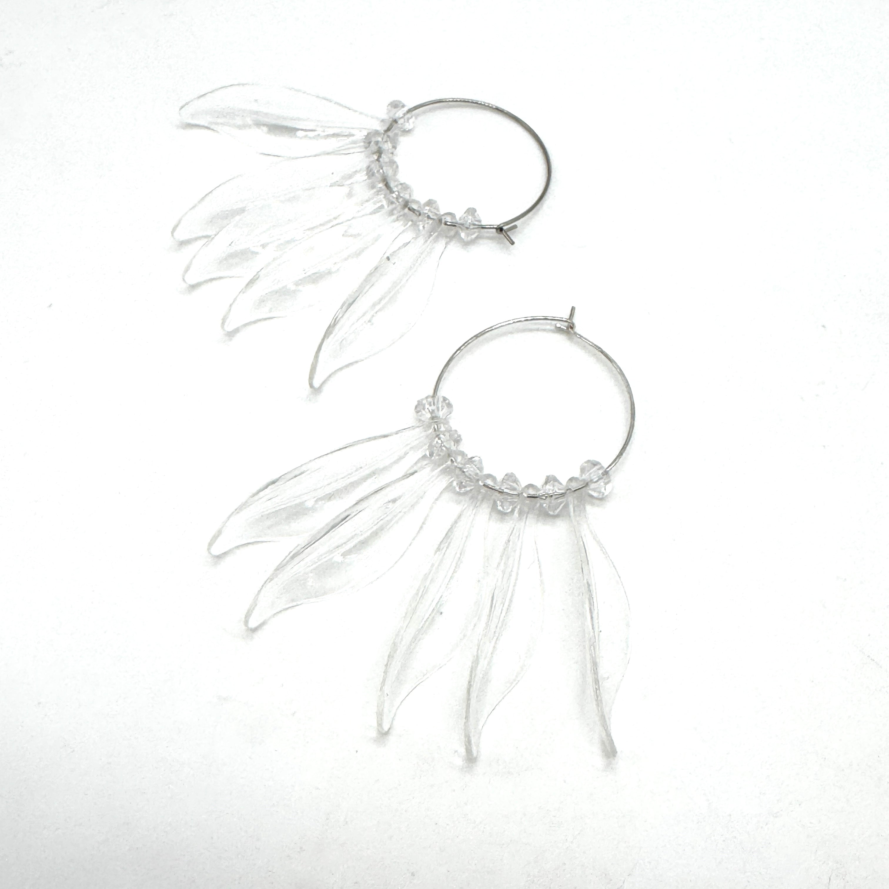 Willow Leaf Hoops — Made With Vintage Lucite