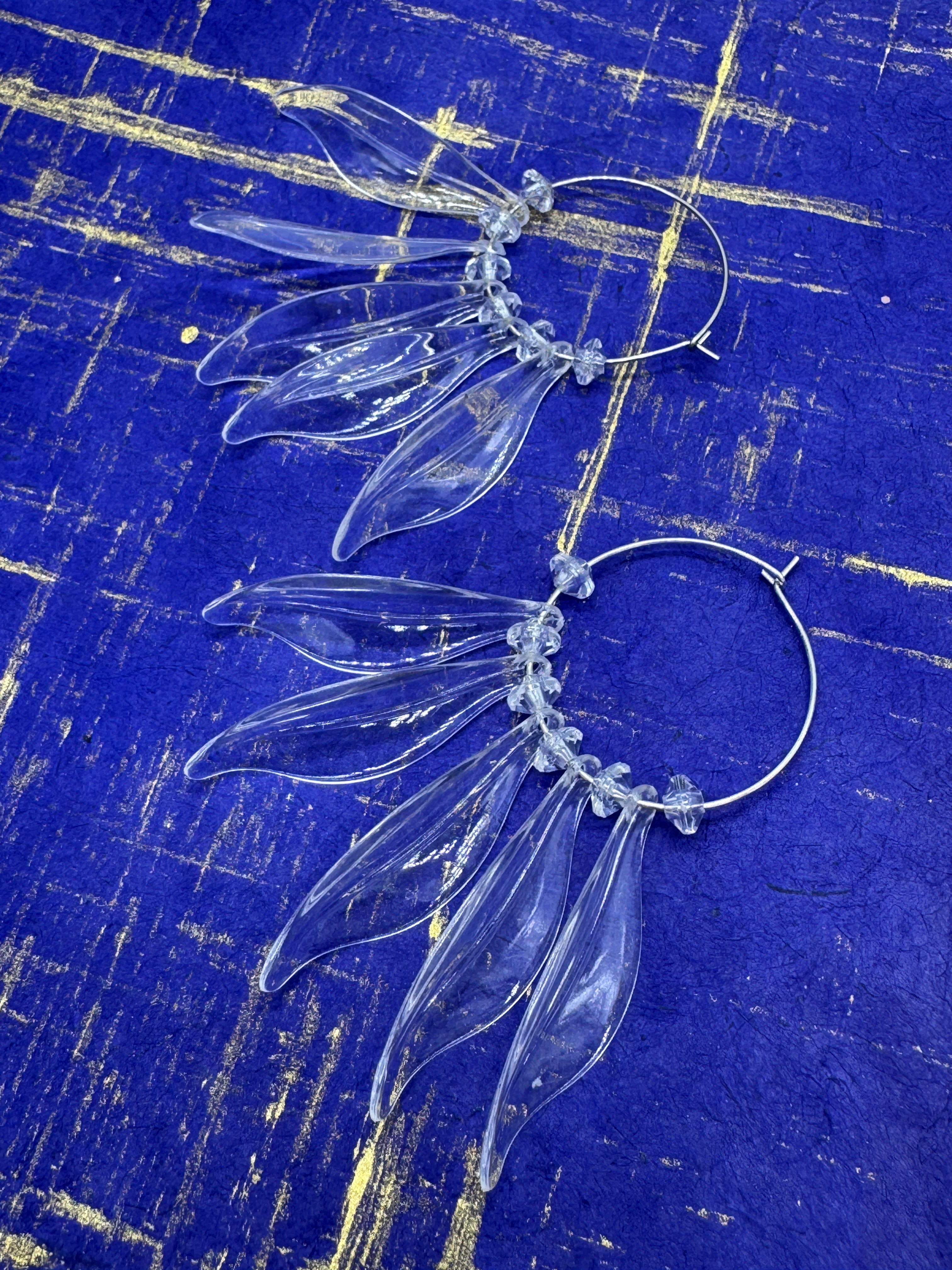 Willow Leaf Hoops — Made With Vintage Lucite