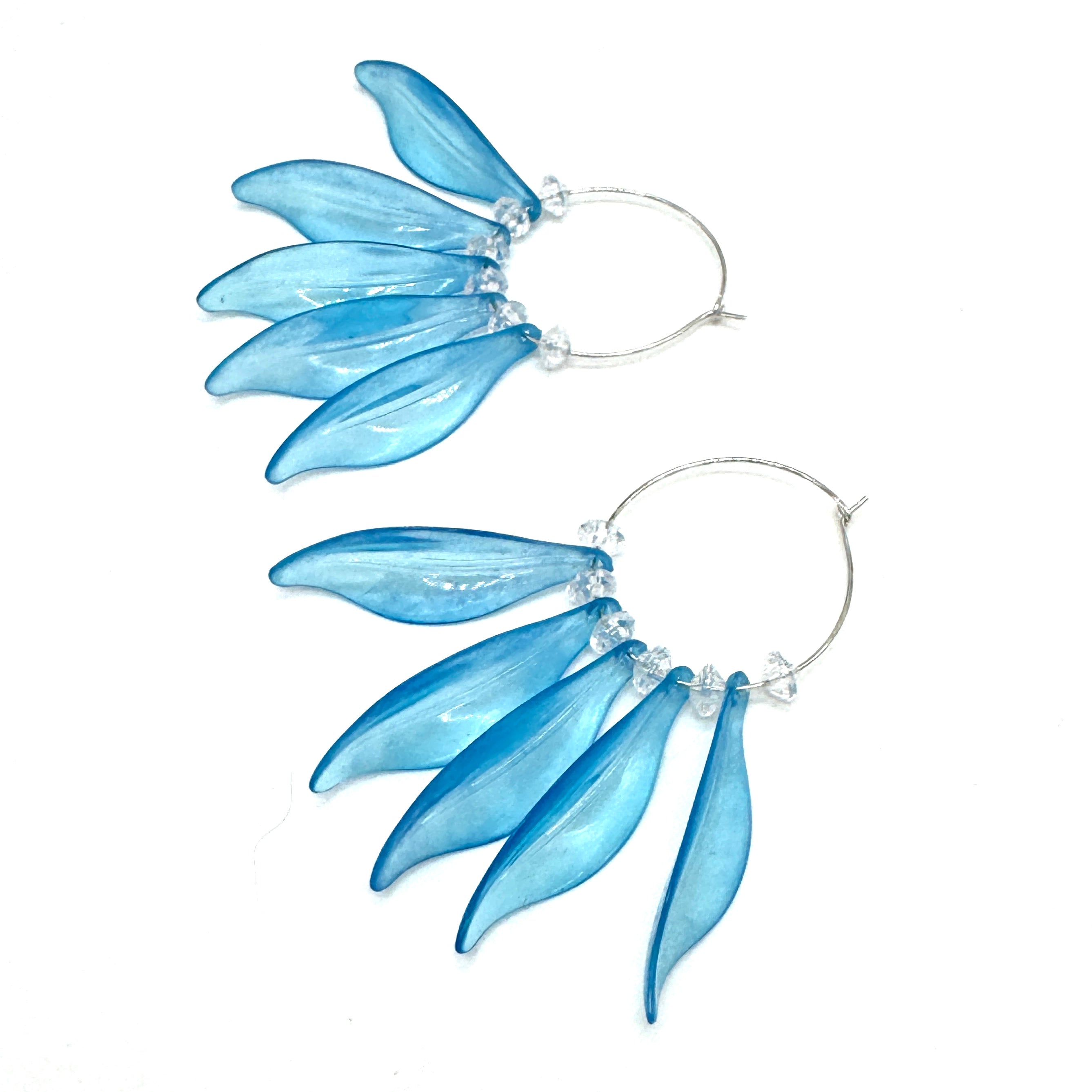 Willow Leaf Hoops — Made With Vintage Lucite