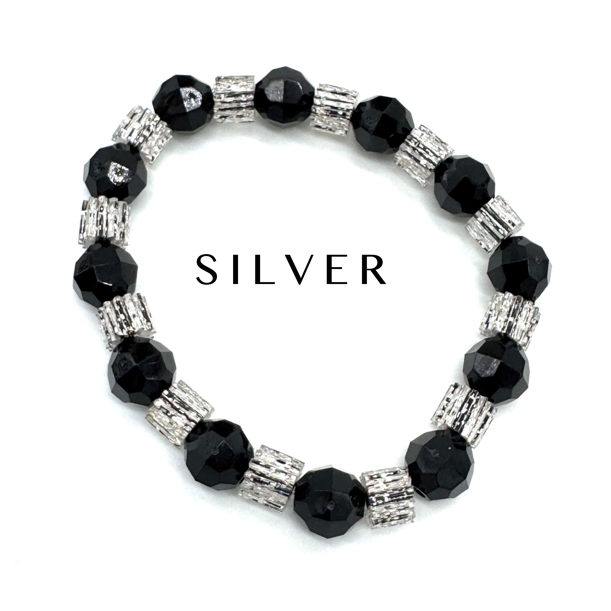 Glitterati Sleek & Faceted Stretch Bracelet
