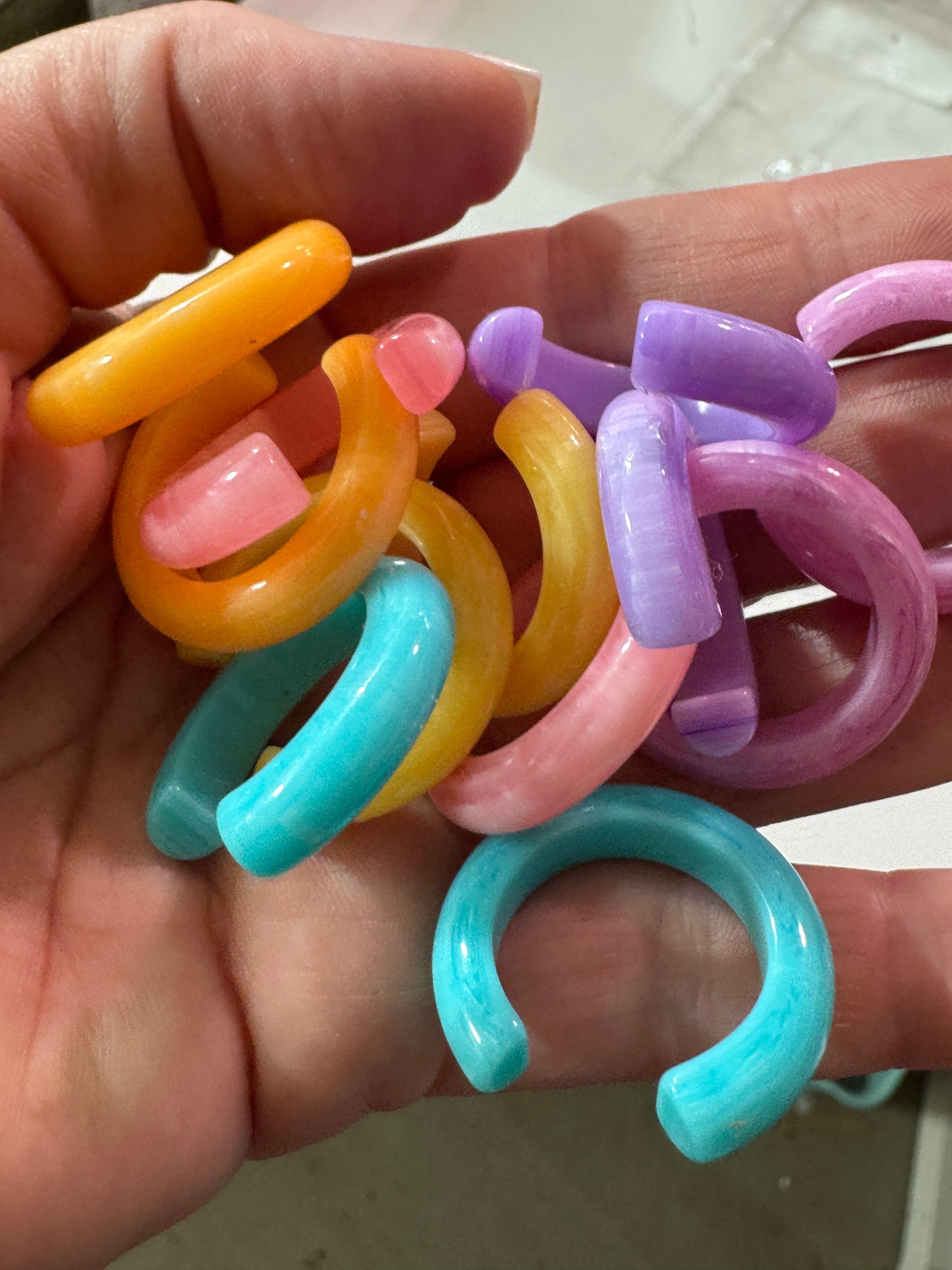 The Mira Hoop Earrings - Pumped Up Pastel Vintage Goodness.