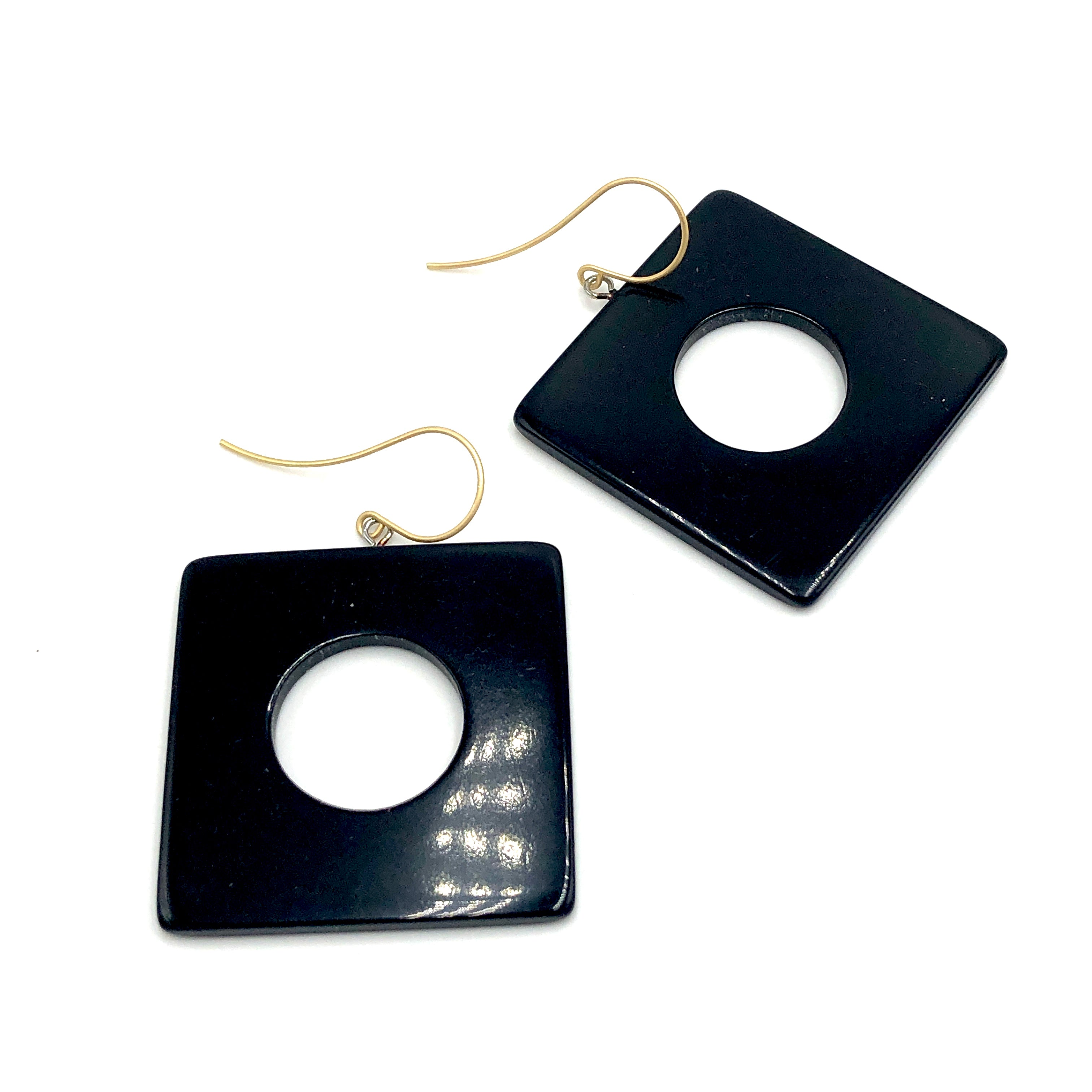 black and gold earrings