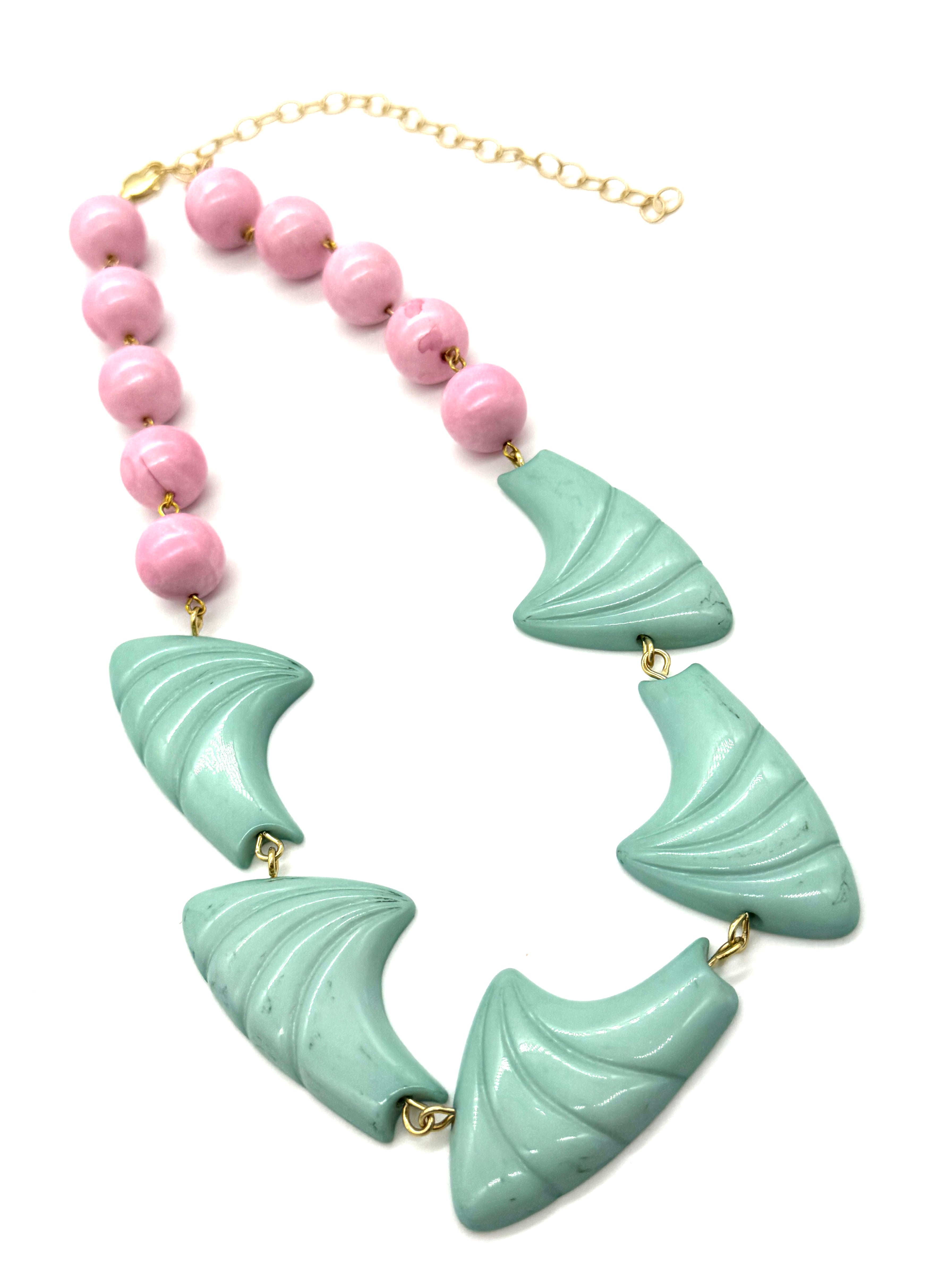 Bubblegum Fanfare Deco Amelia Necklace