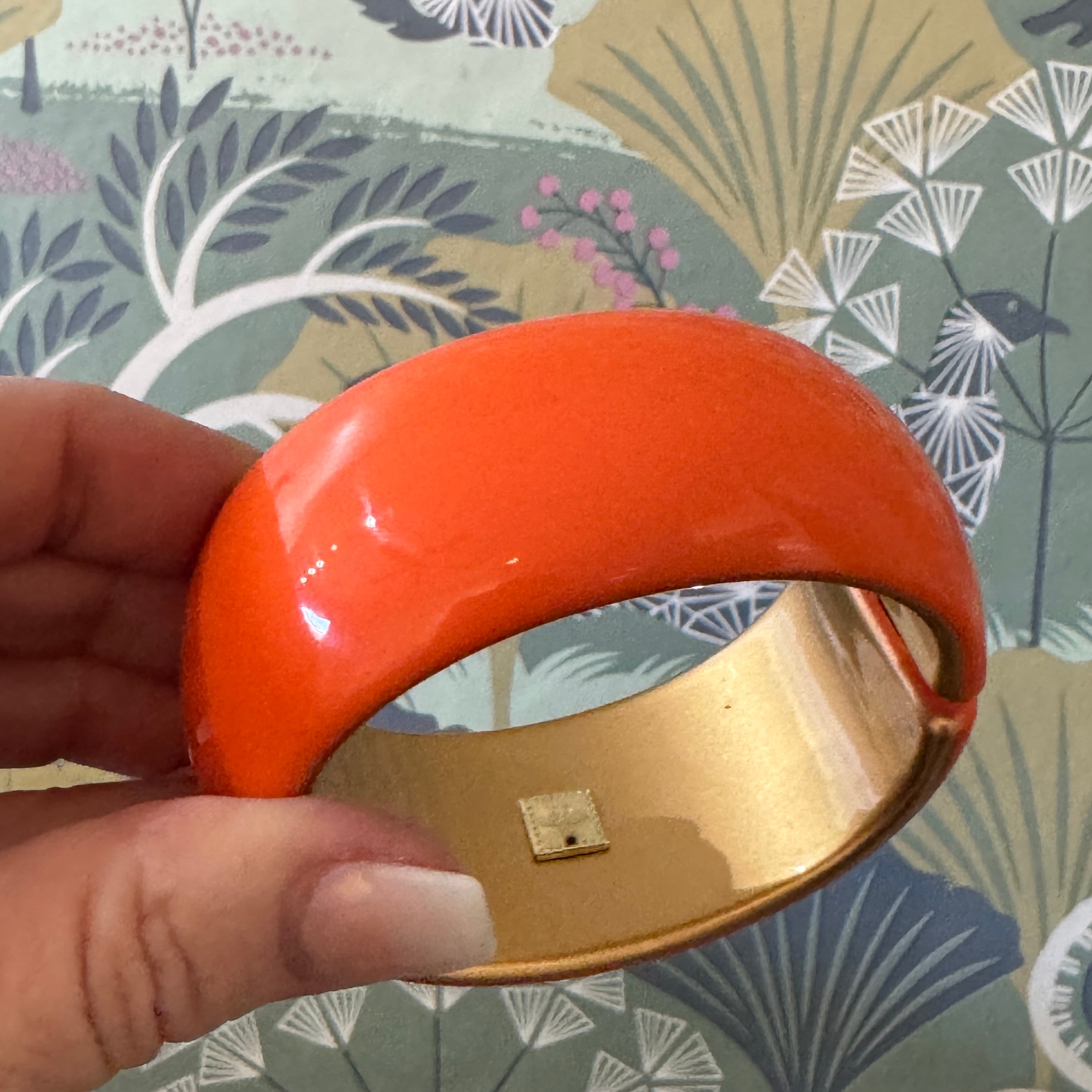 Deep Orange Queen Bee Clamper Bracelet