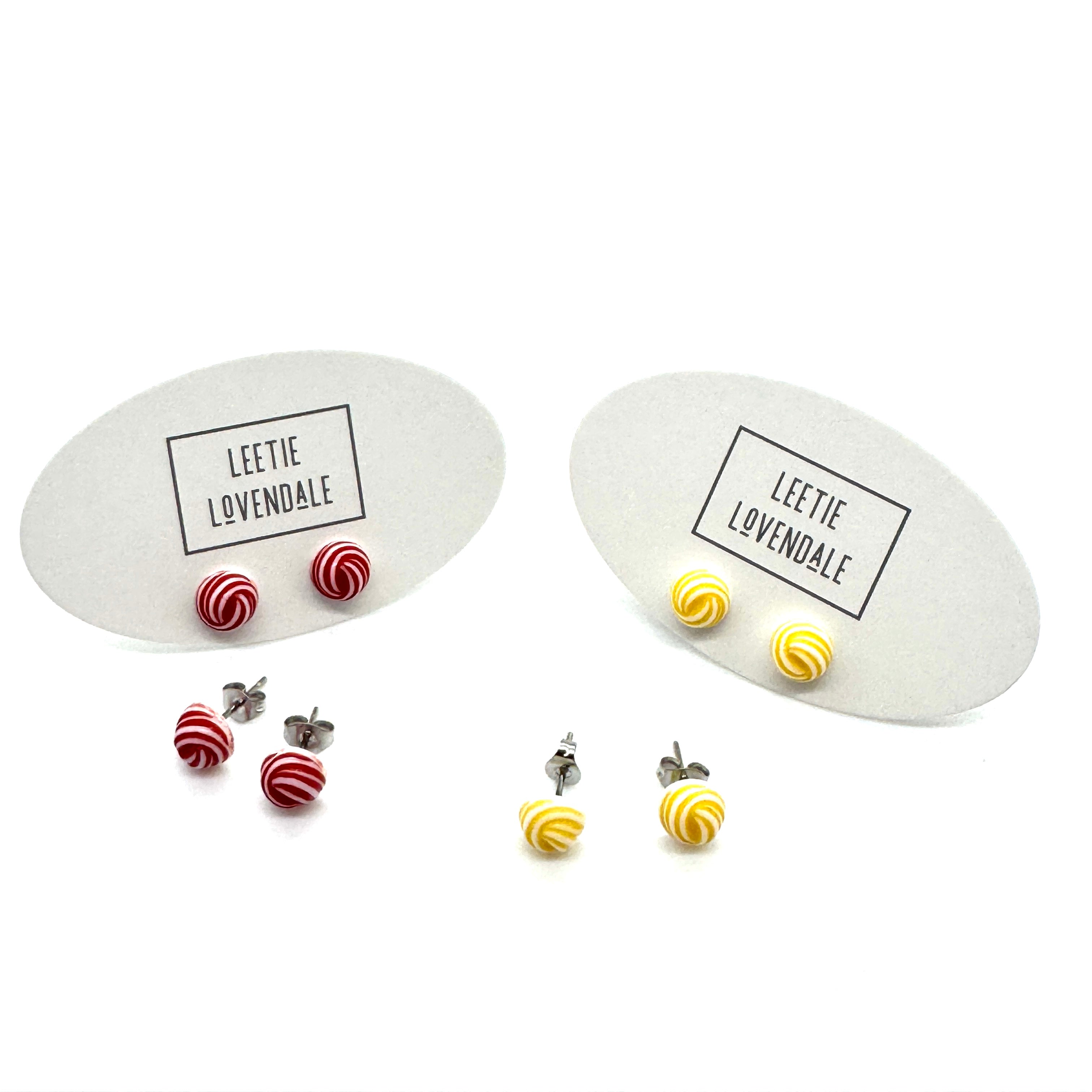 Taffy Twist Stud Earrings