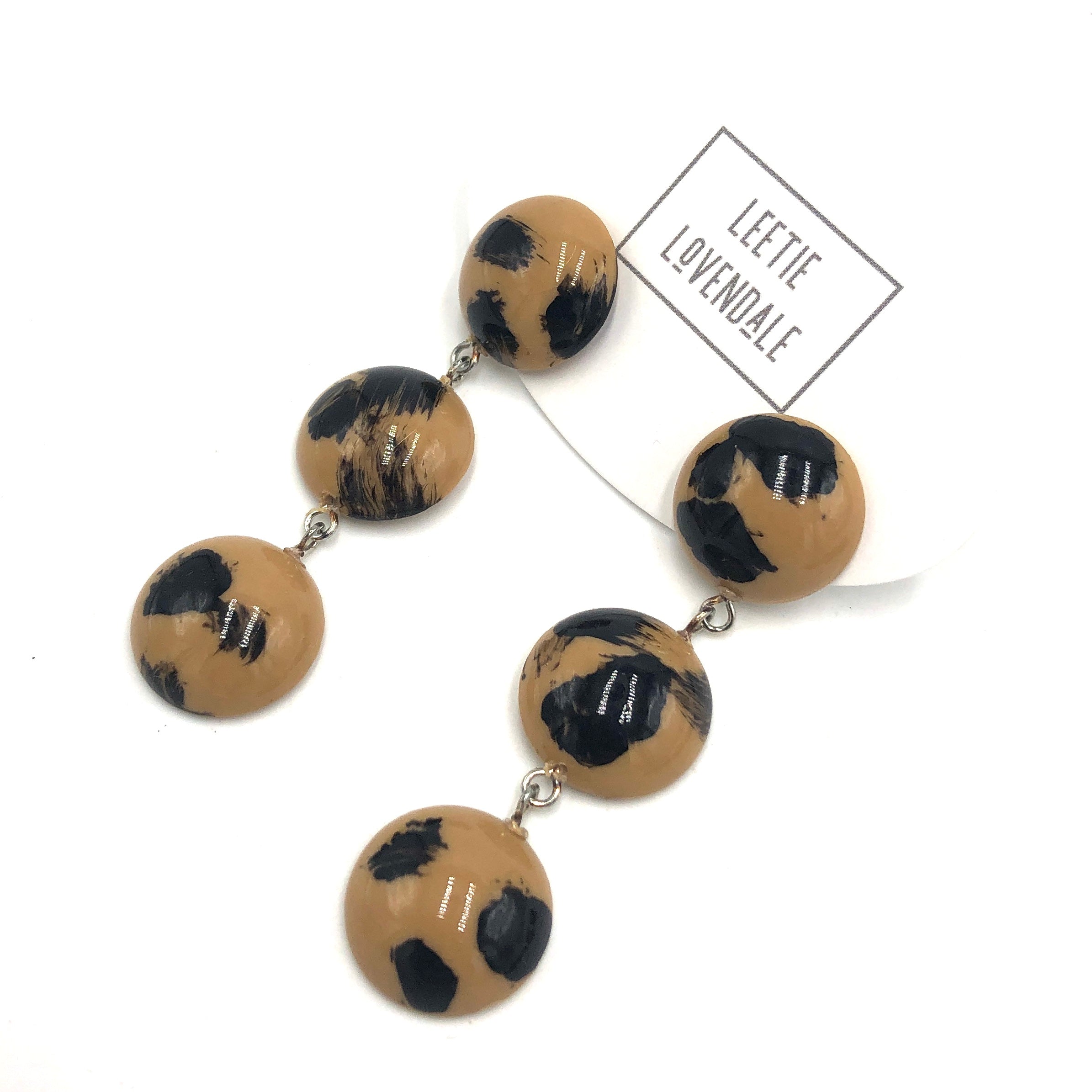 Wild Spotted Tri Dot Earrings