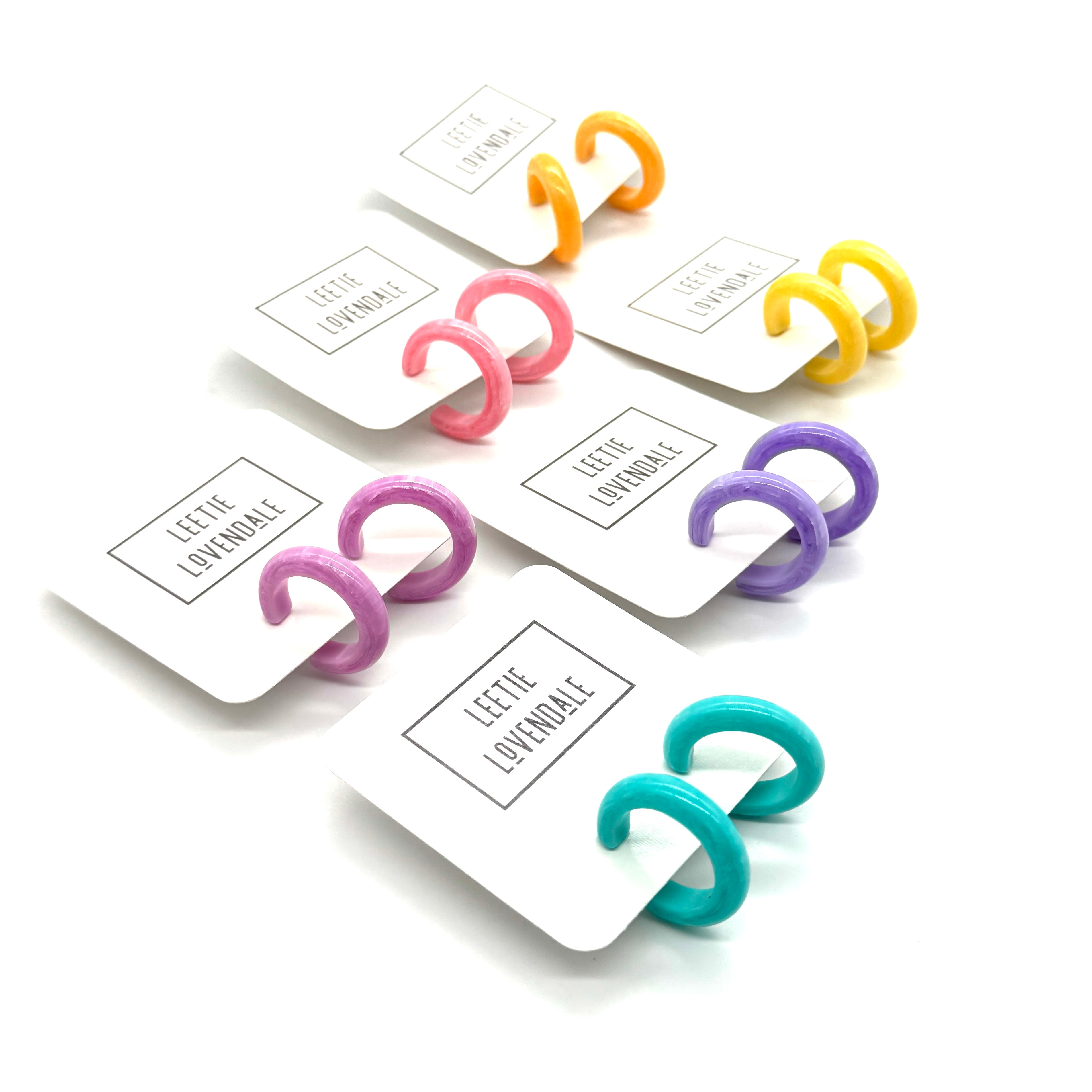 The Mira Hoop Earrings - Pumped Up Pastel Vintage Goodness.