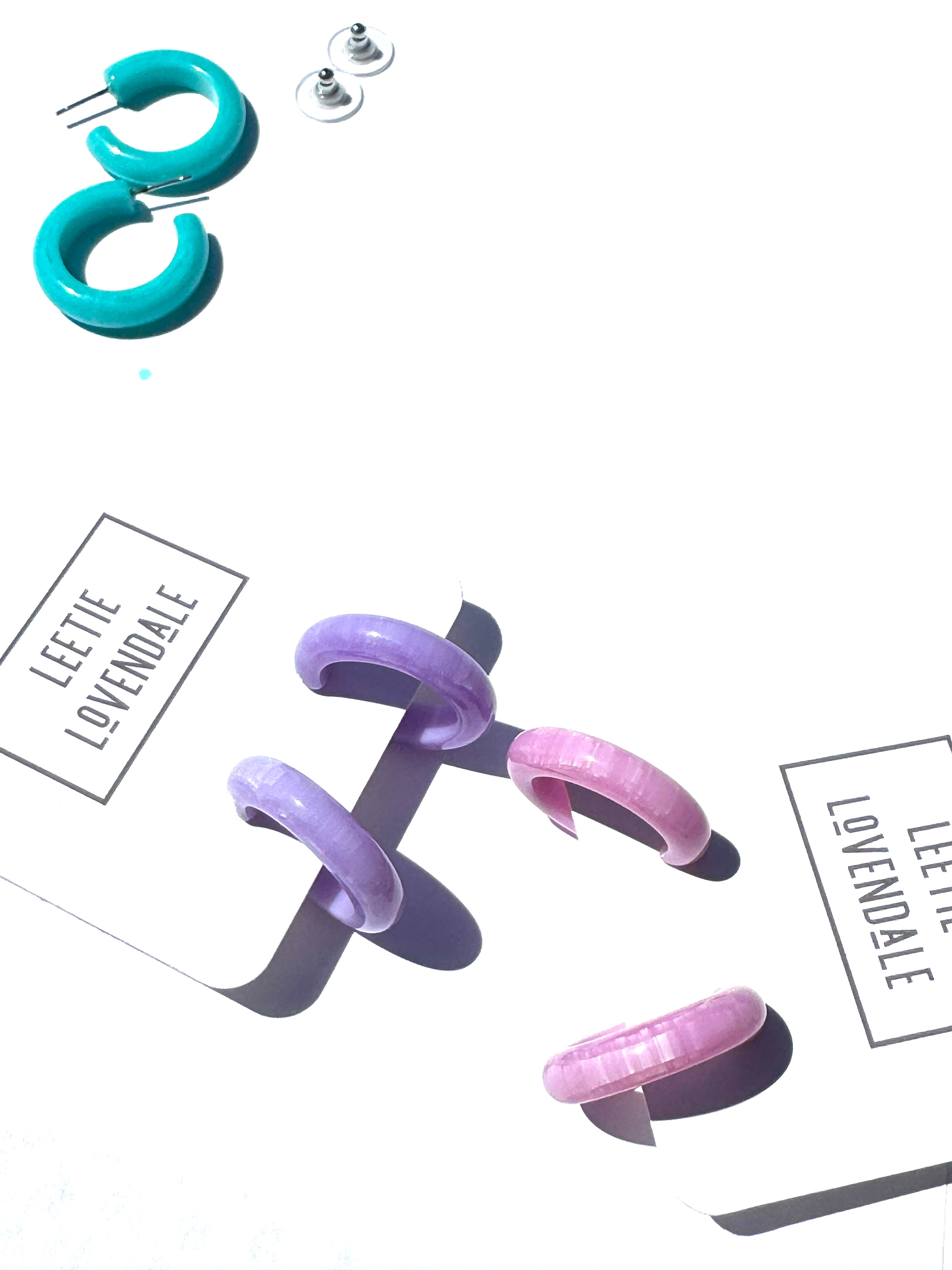 The Mira Hoop Earrings - Pumped Up Pastel Vintage Goodness.