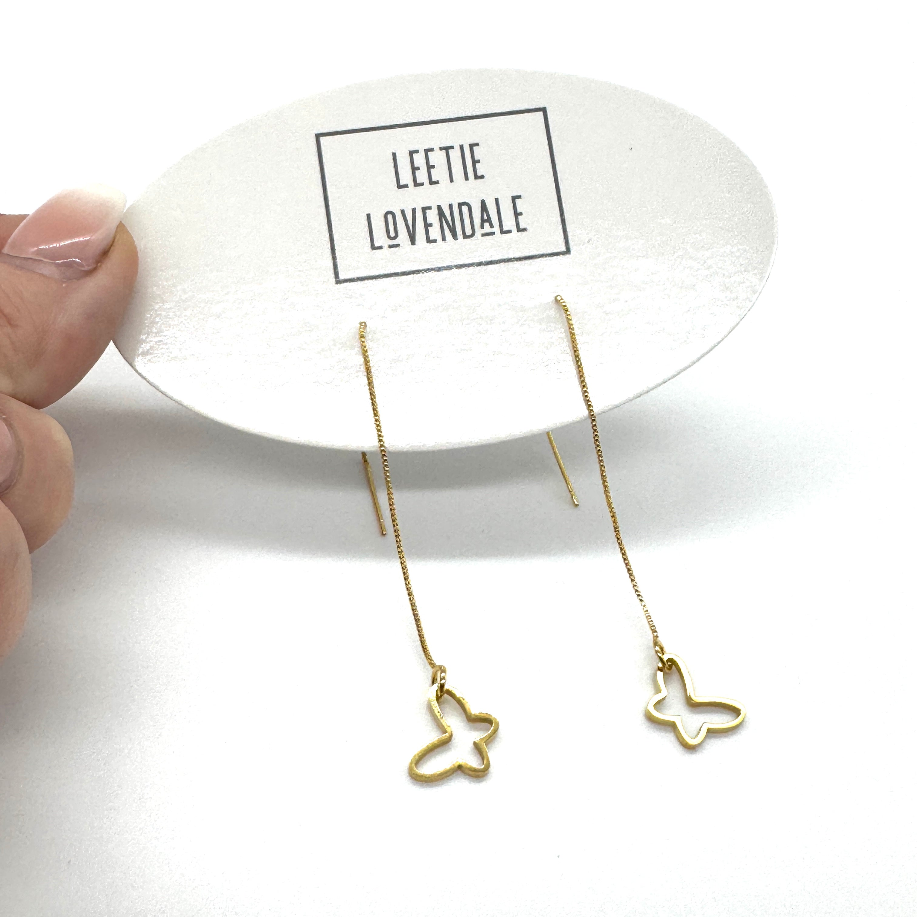 Butterfly Threader Earrings