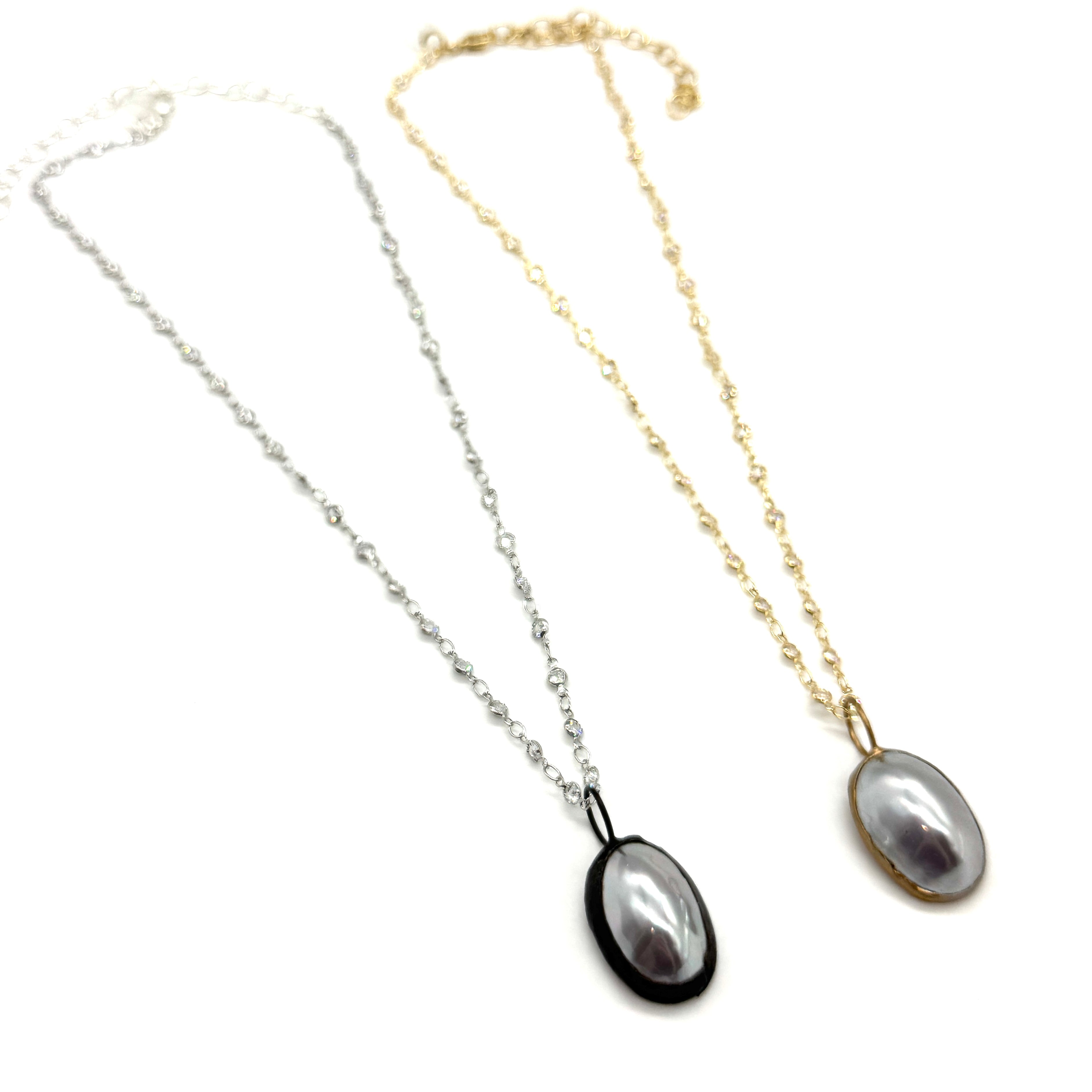 Silver Sea Pearl Necklace