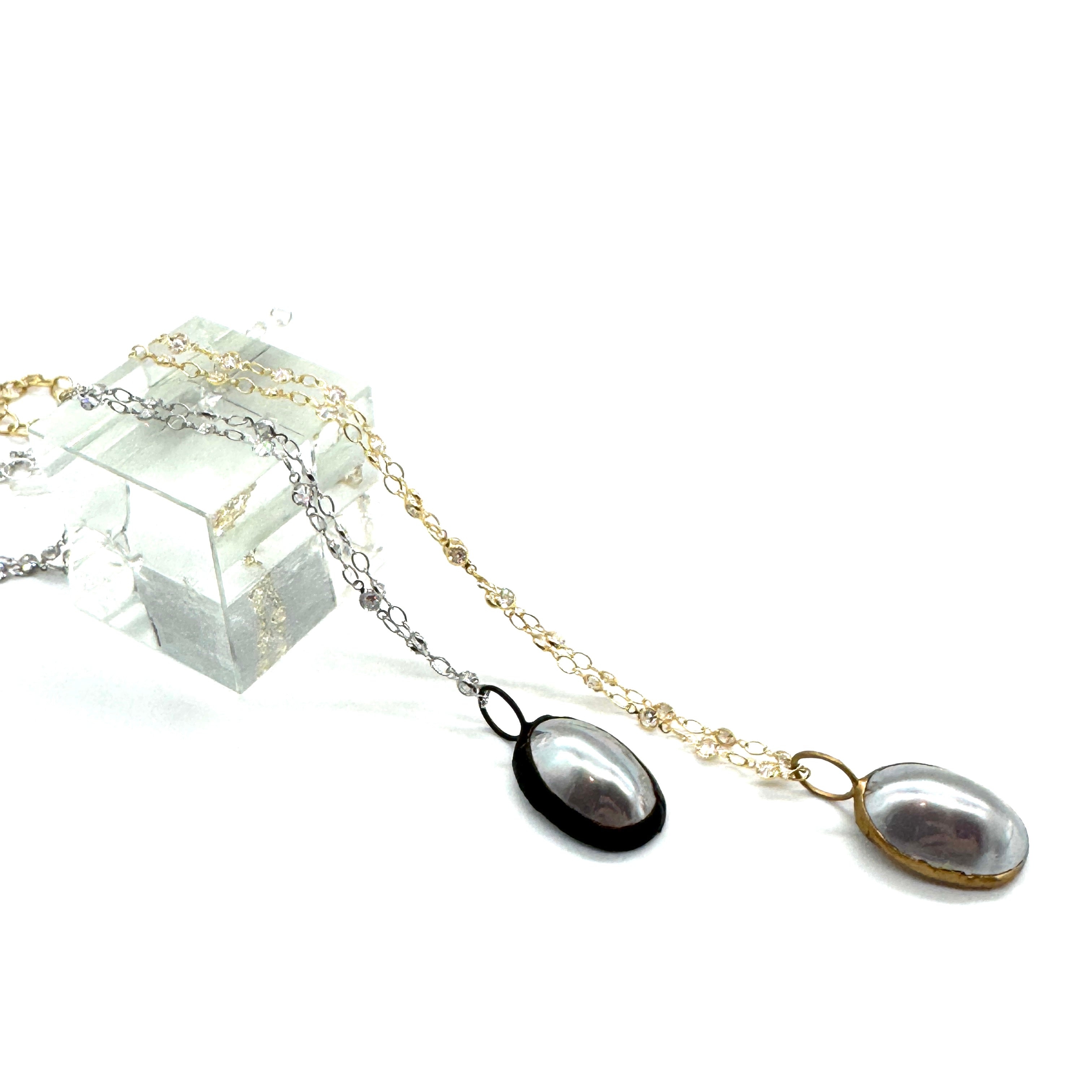 Silver Sea Pearl Necklace