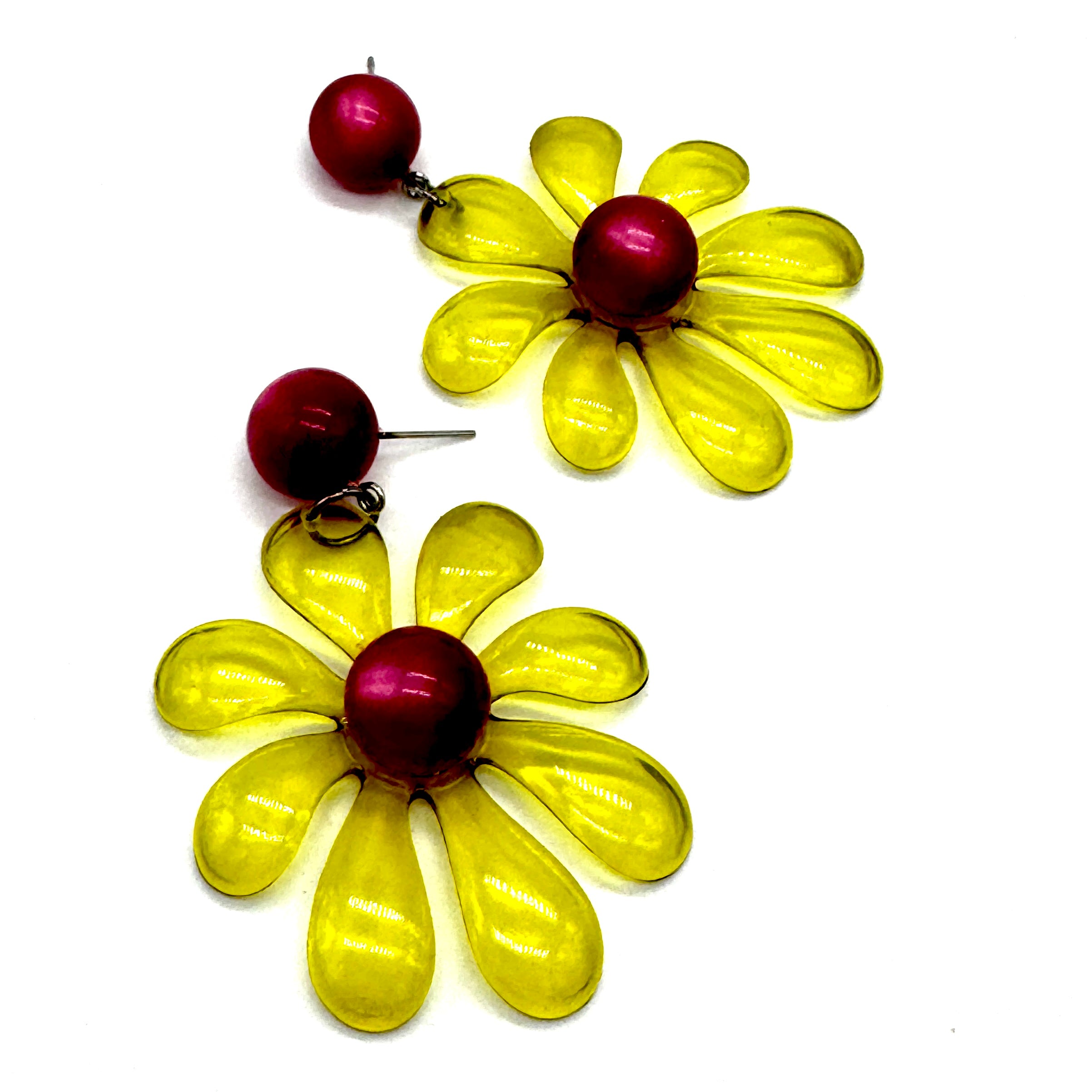 Retro Splat Flower Earrings