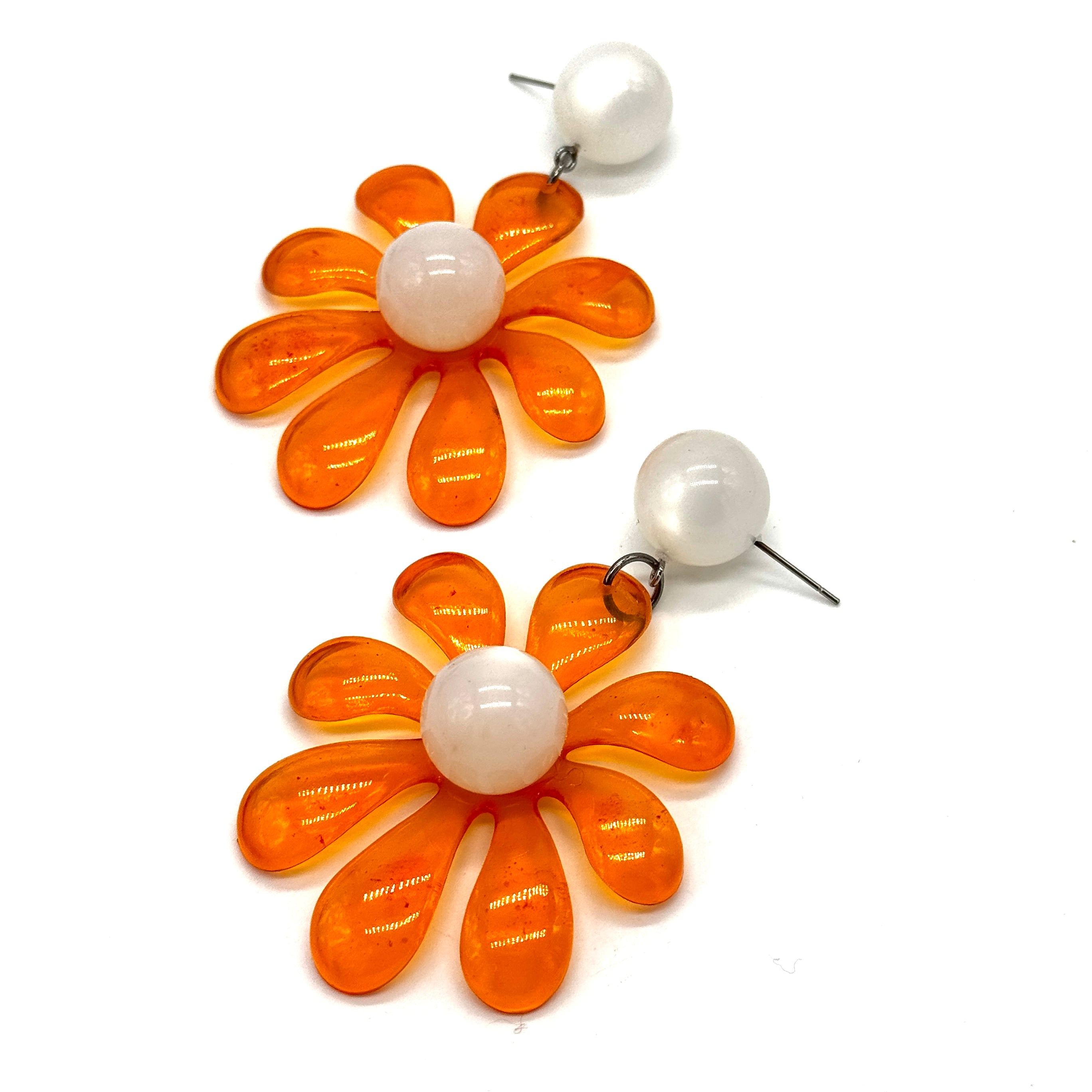 Retro Splat Flower Earrings
