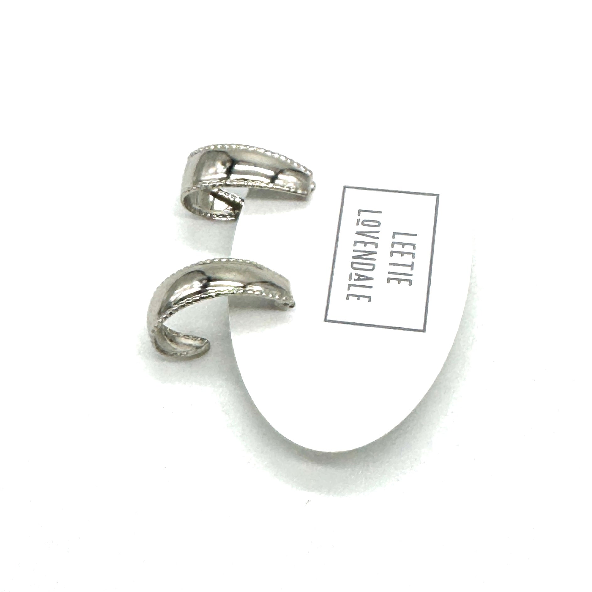 Contour Silver Hoop Earrings