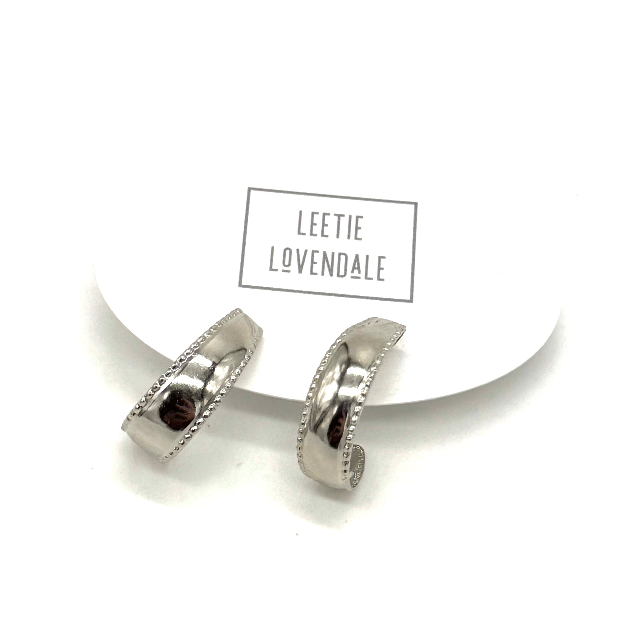 Contour Silver Hoop Earrings