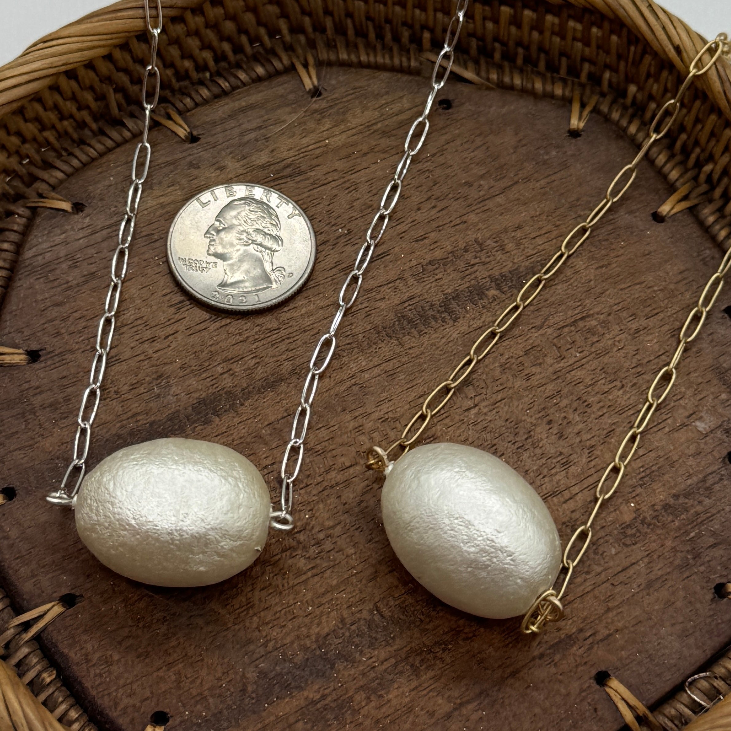 Victory Cotton Pearl Necklace