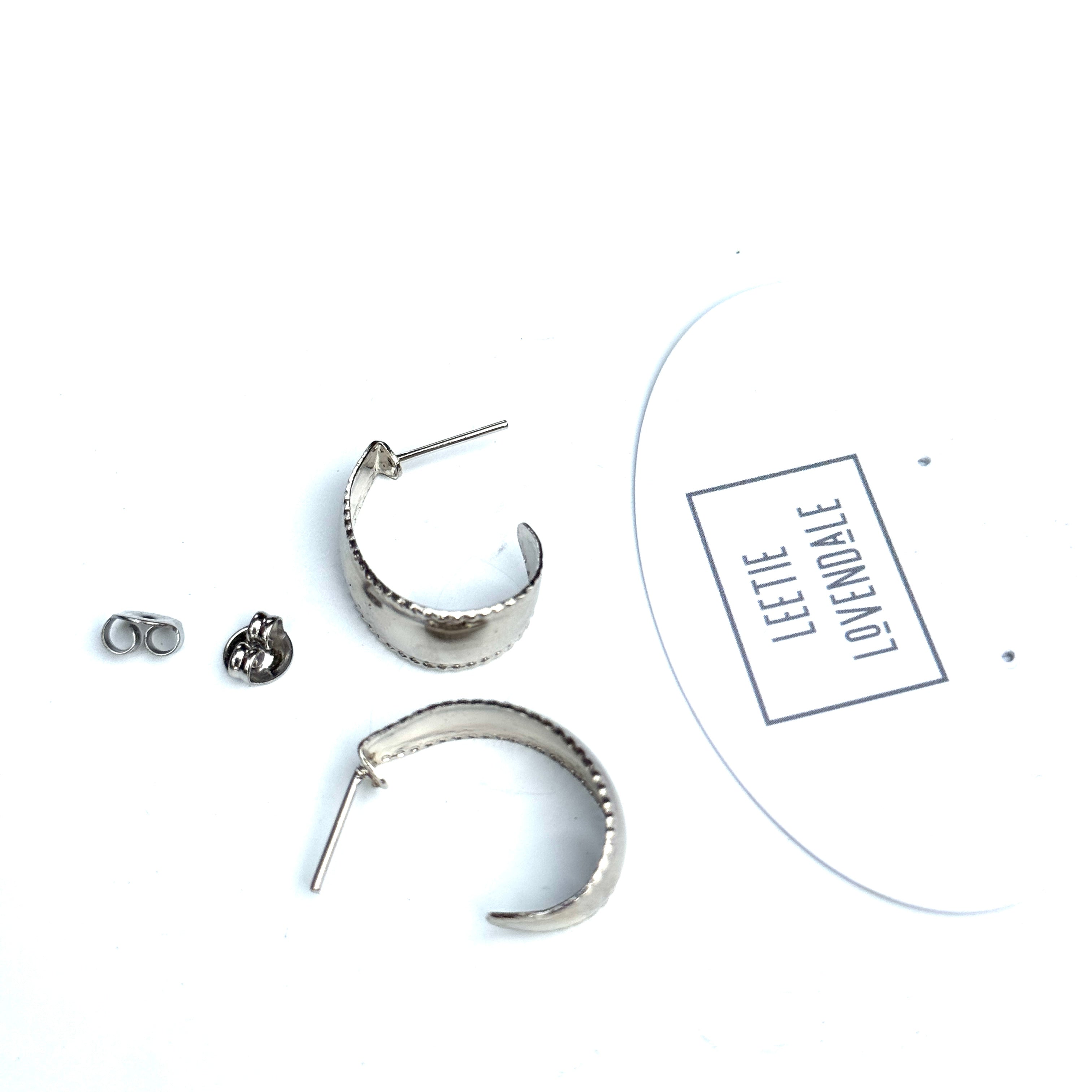 Contour Silver Hoop Earrings