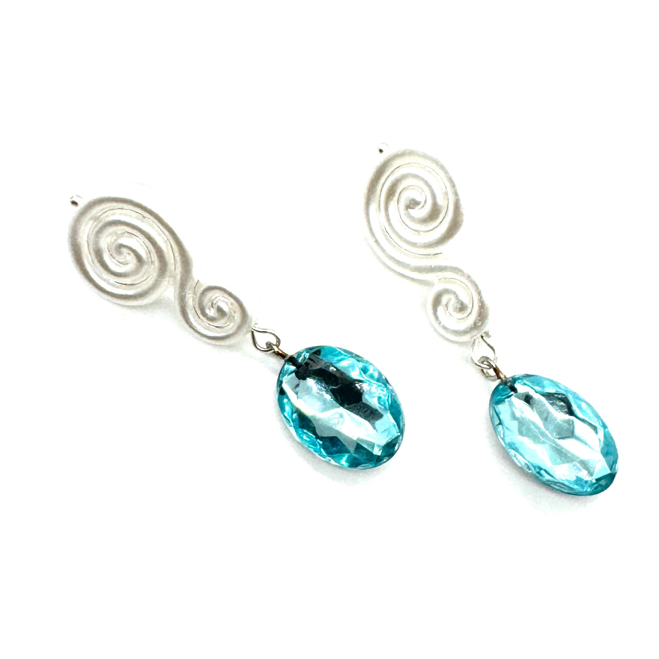 Spiral Gemma Earrings