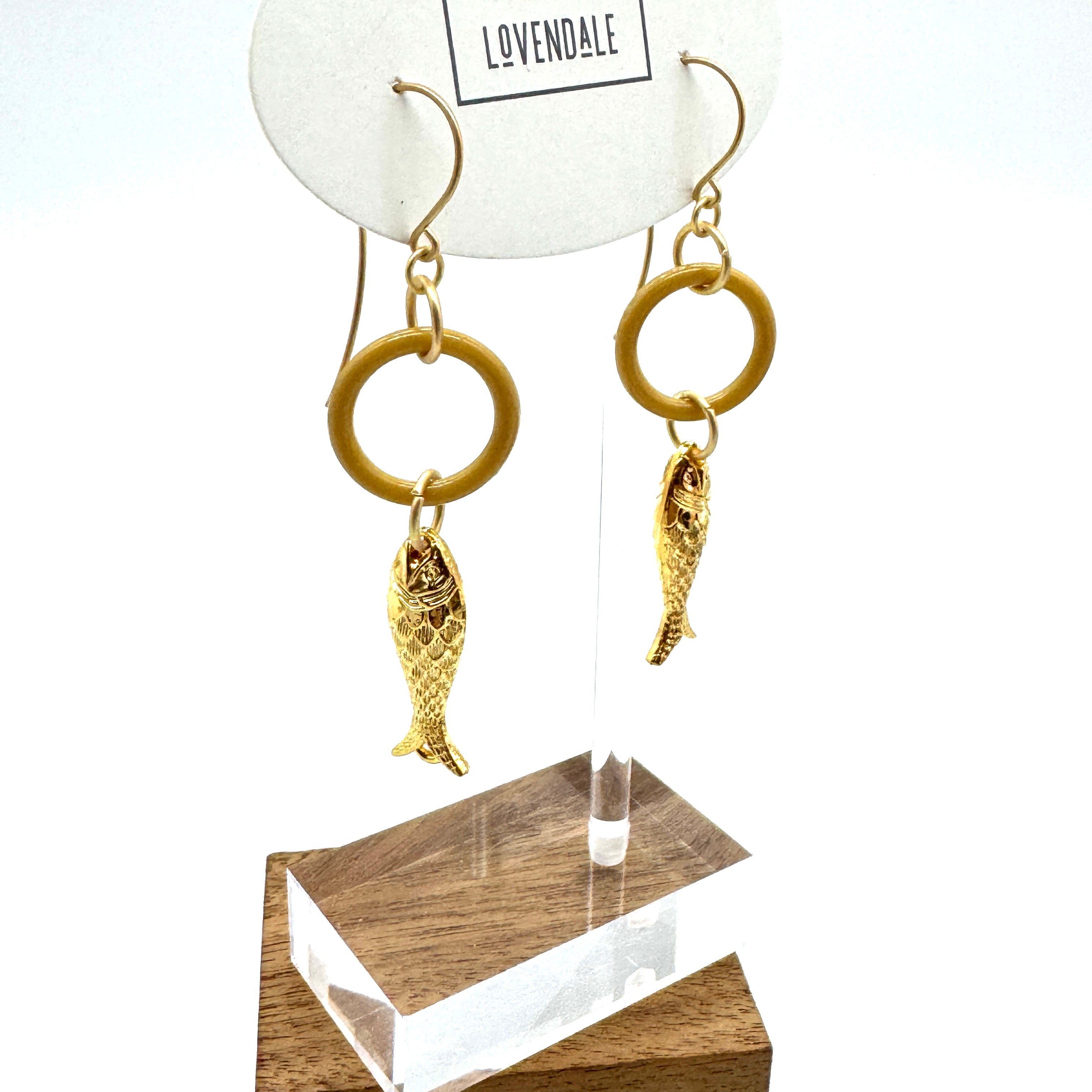 Gold A-Lure’ing Fish Earrings