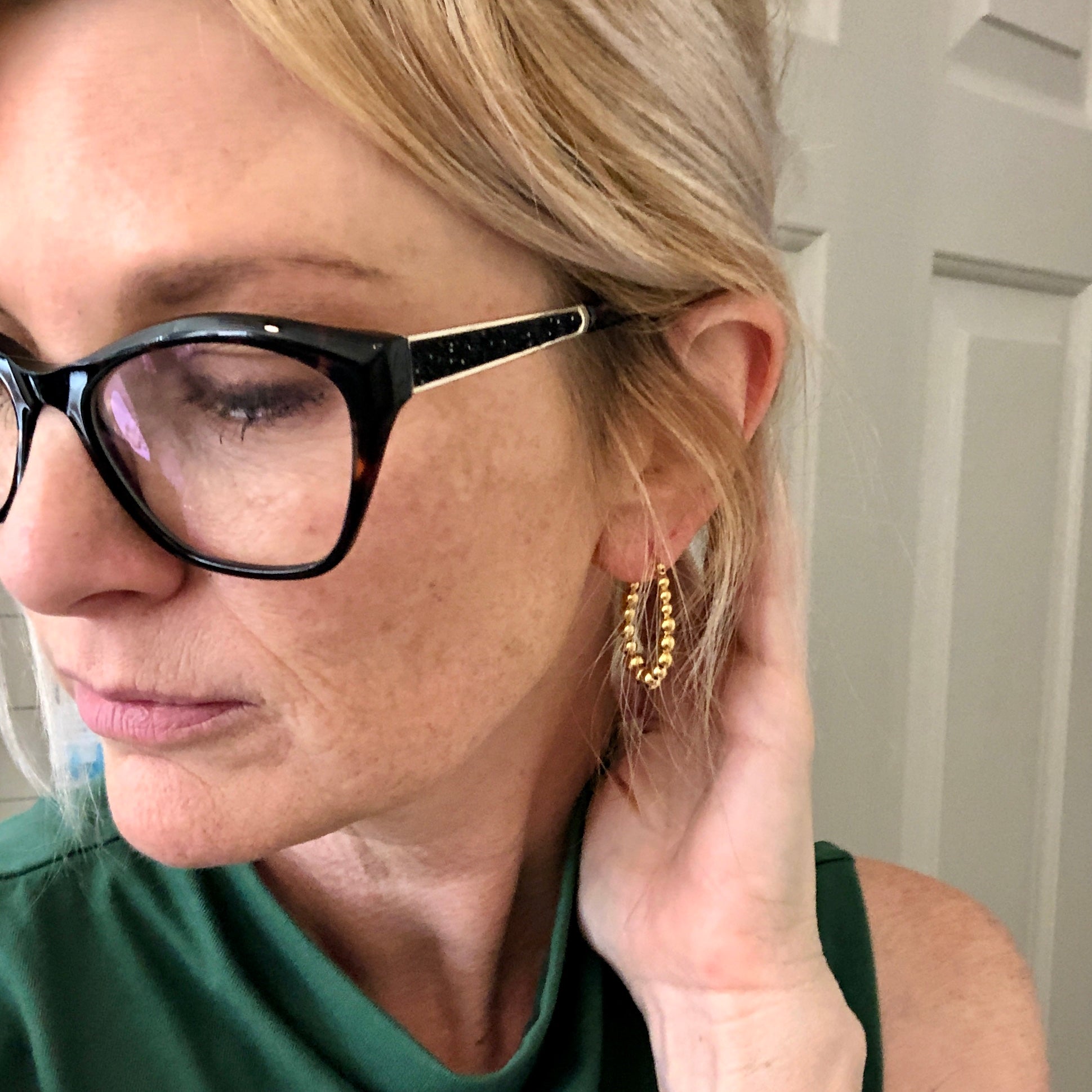 Beaded Jan Hoop Earrings