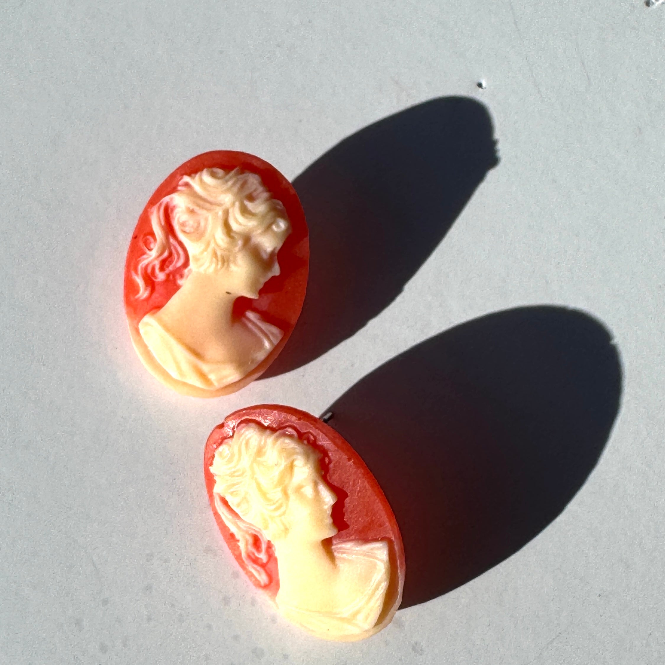 Cameo Noir Stud Earrings