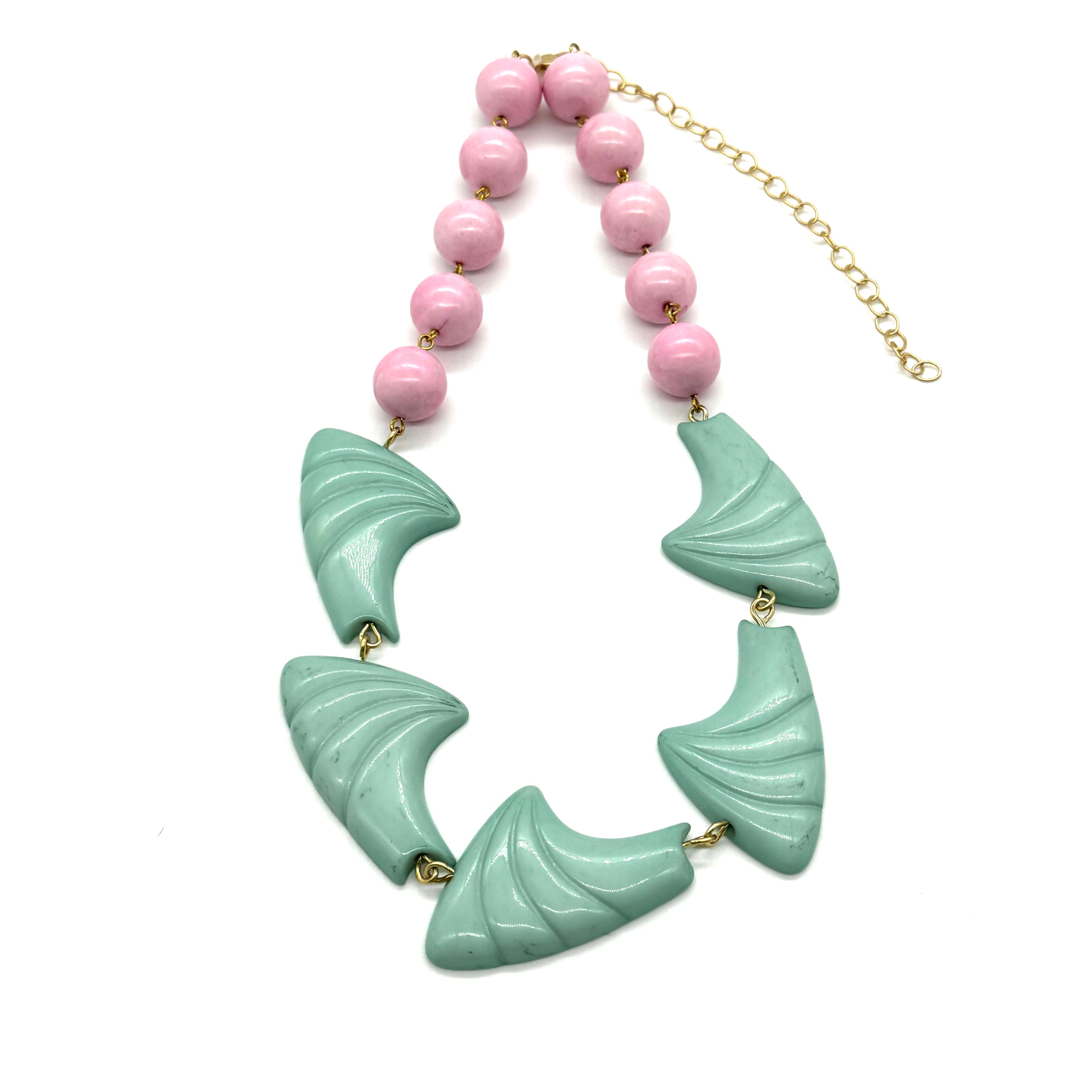 Bubblegum Fanfare Deco Amelia Necklace
