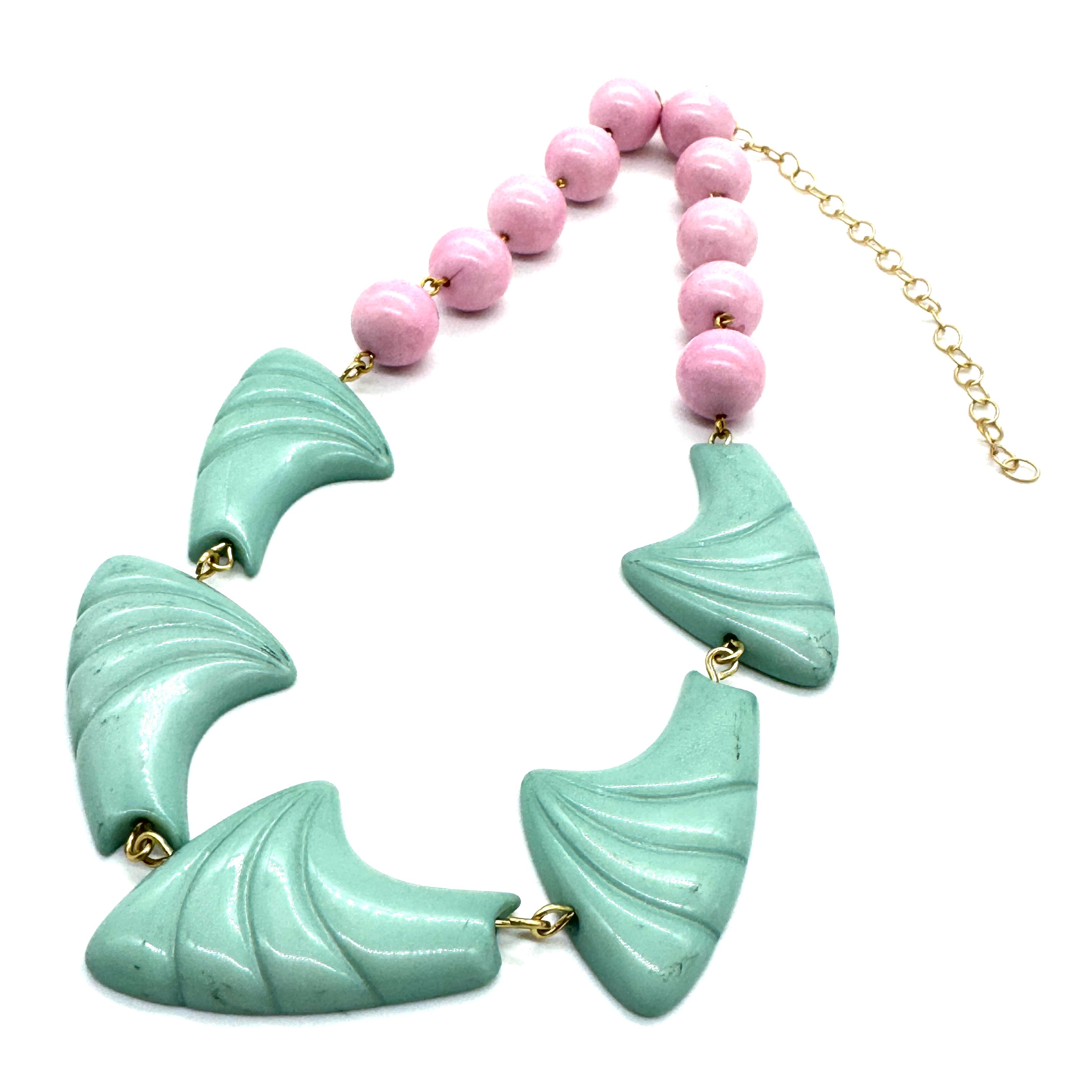 Bubblegum Fanfare Deco Amelia Necklace