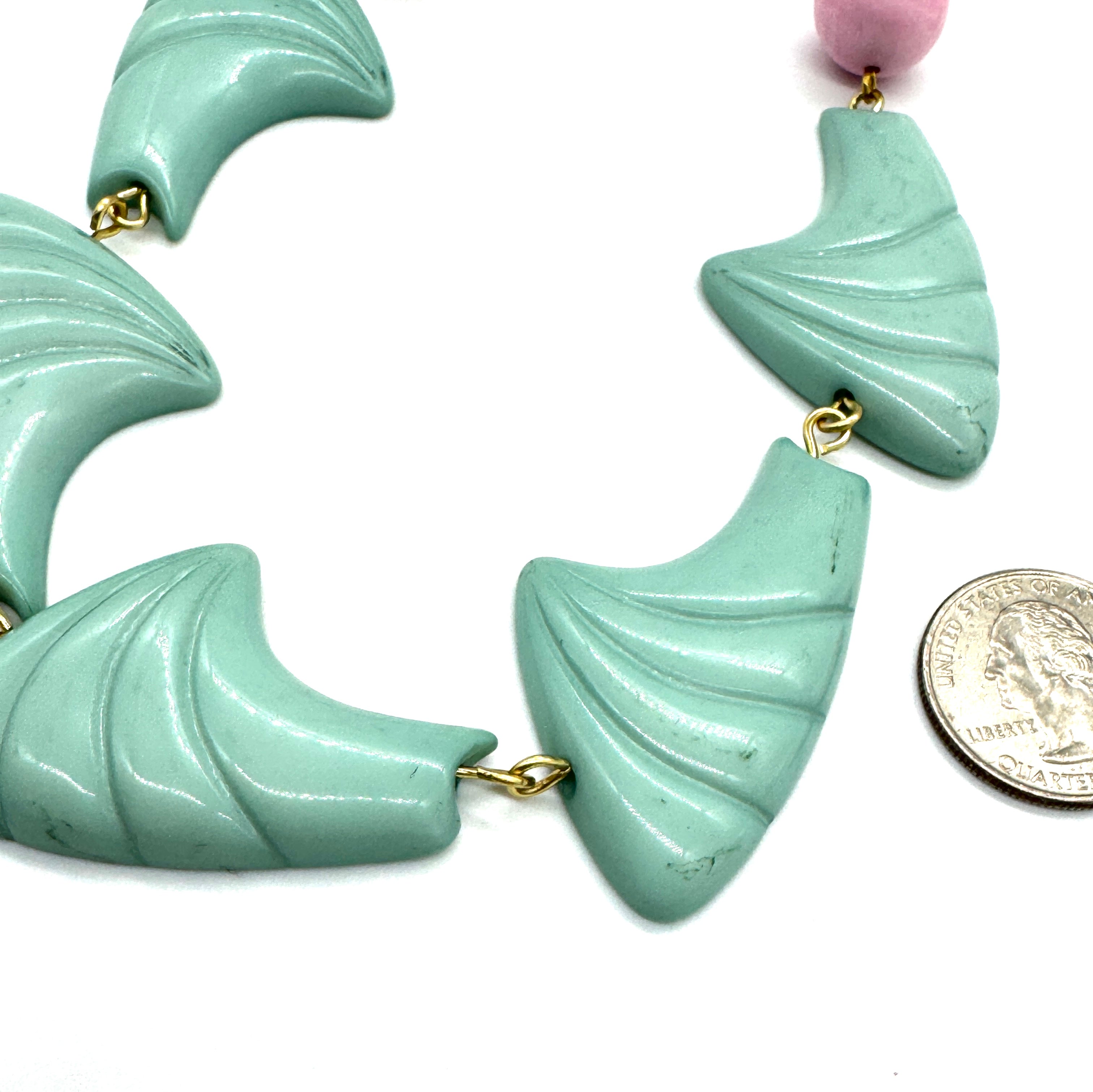 Bubblegum Fanfare Deco Amelia Necklace