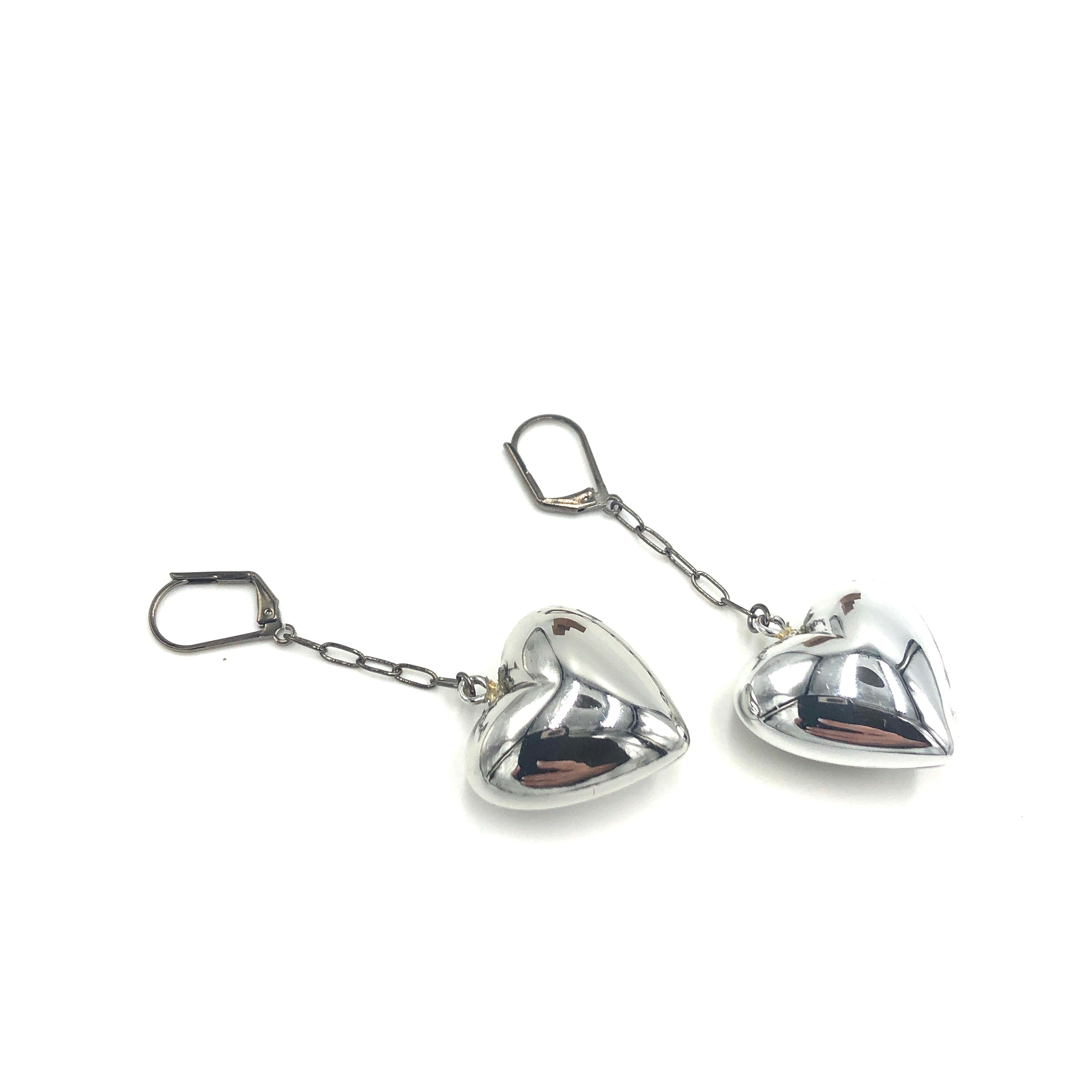 Metallic Puff Heart Jamie Earrings