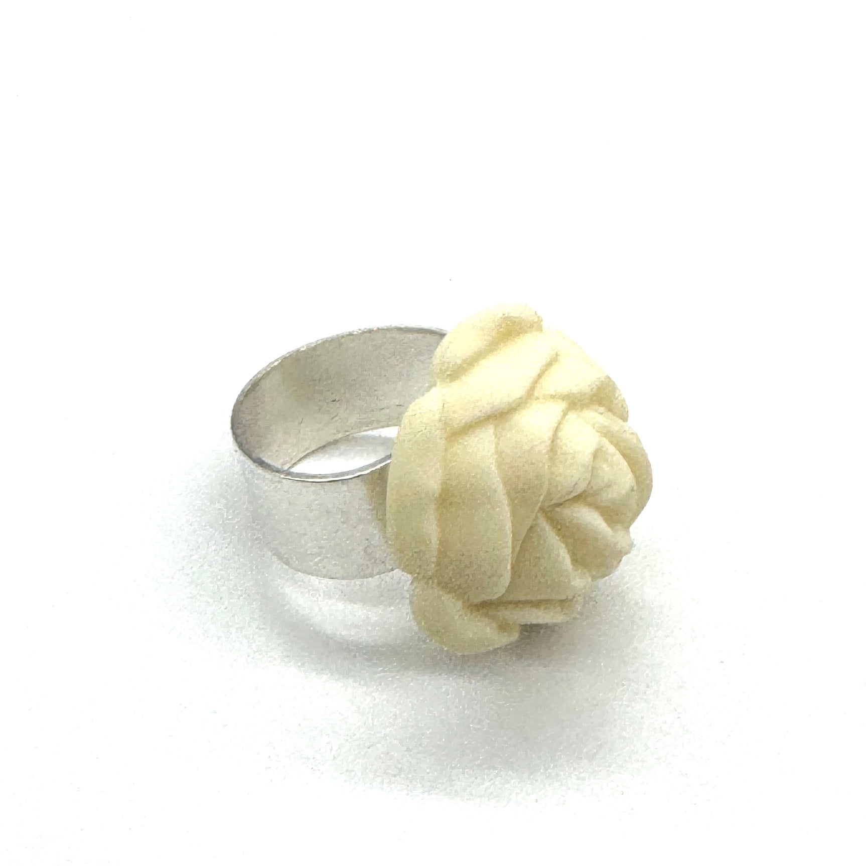 Pressed Rose Cocktail Ring