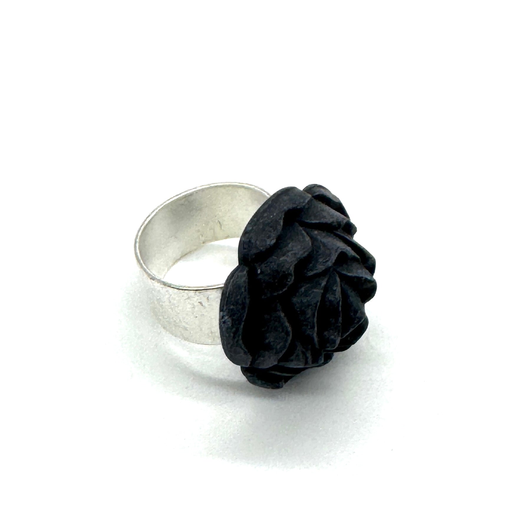 Pressed Rose Cocktail Ring