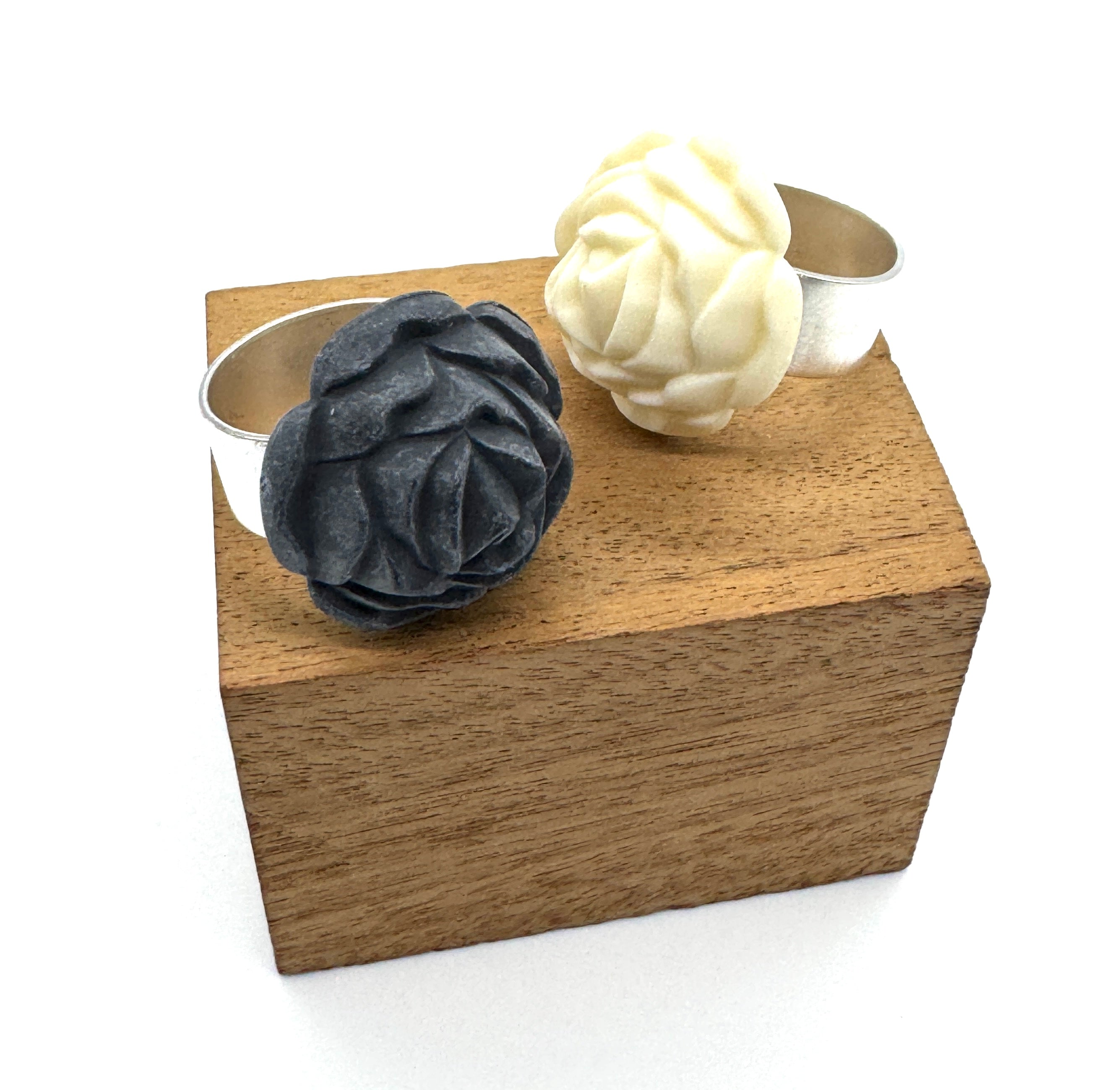Pressed Rose Cocktail Ring