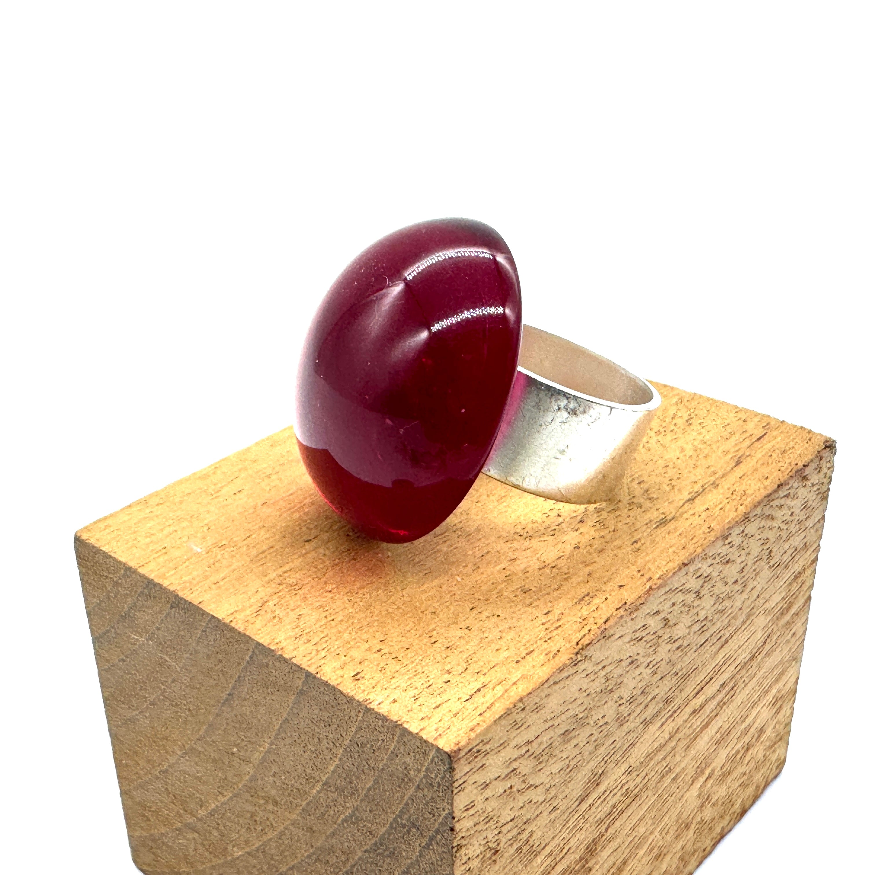 Lollipop Lucite Cocktail Ring