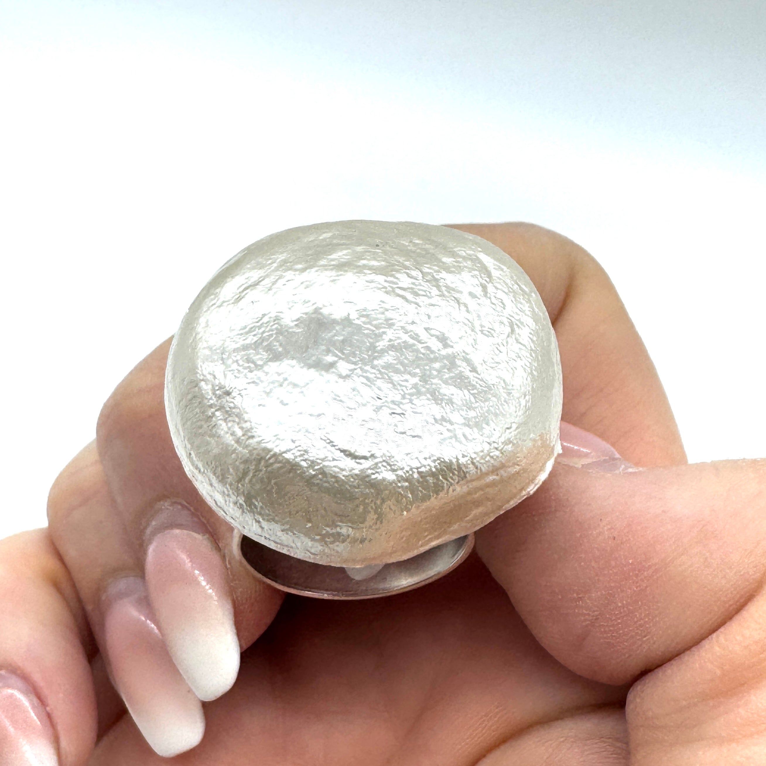 White Jumbo Organic Cotton Pearl Cocktail Ring