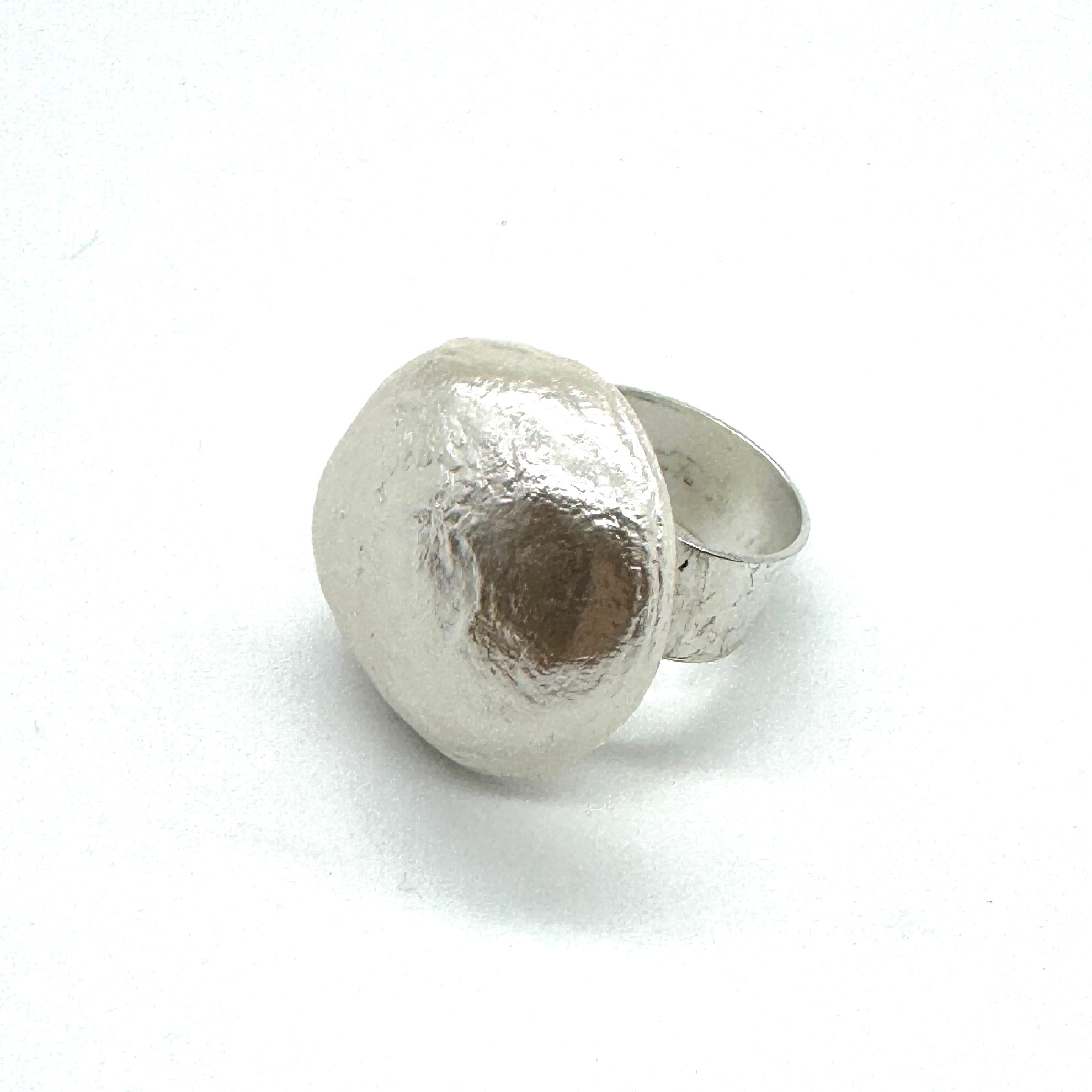 White Jumbo Organic Cotton Pearl Cocktail Ring