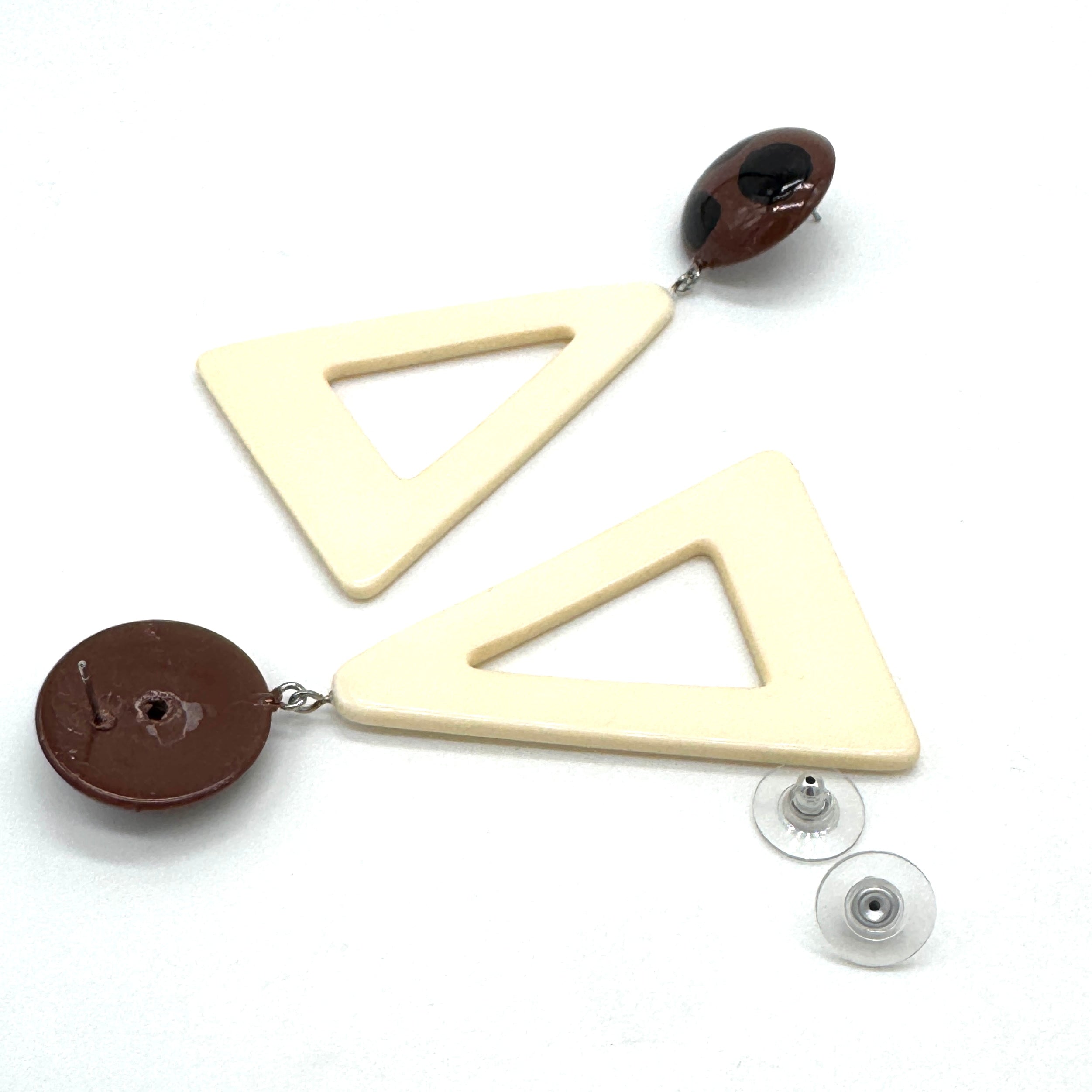 Wild Spotted Triangle Drop Earrings