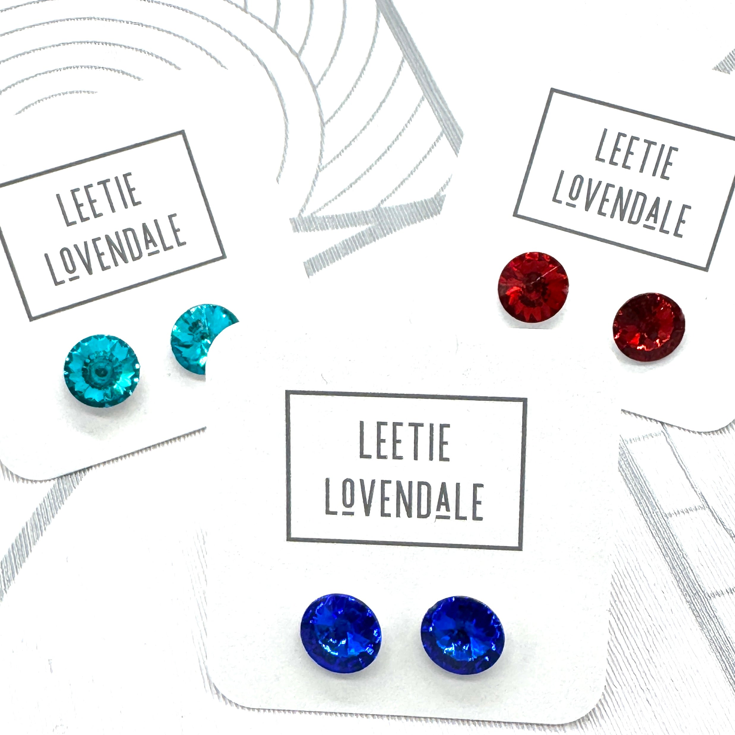 Rivoli Shine On Earrings - Mini 10mm