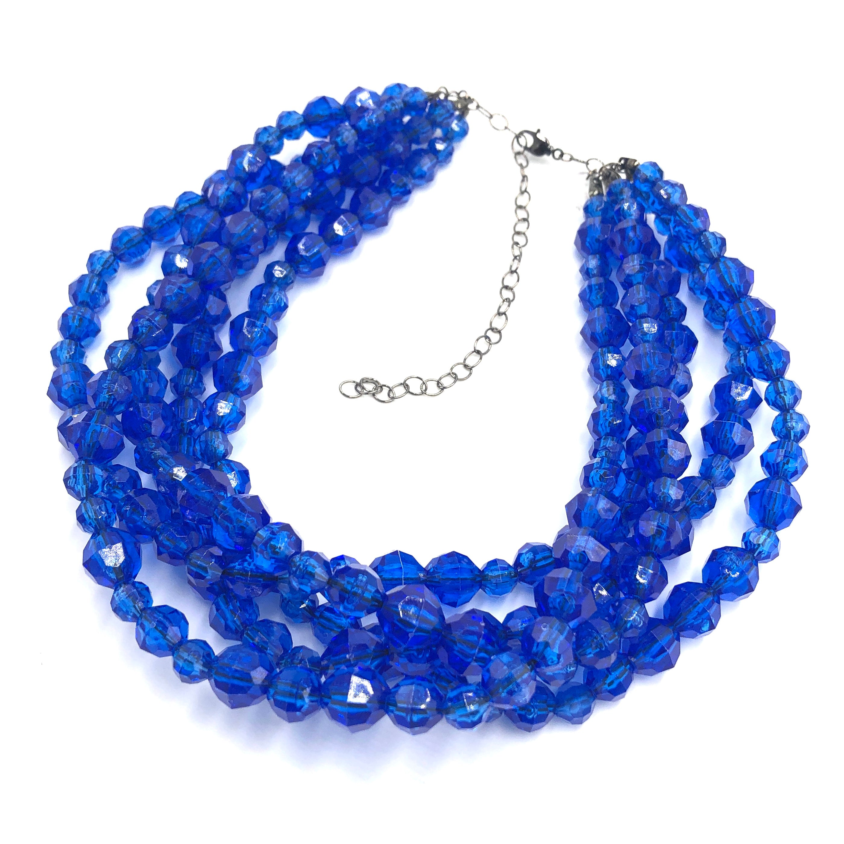 bright blue fashion necklace