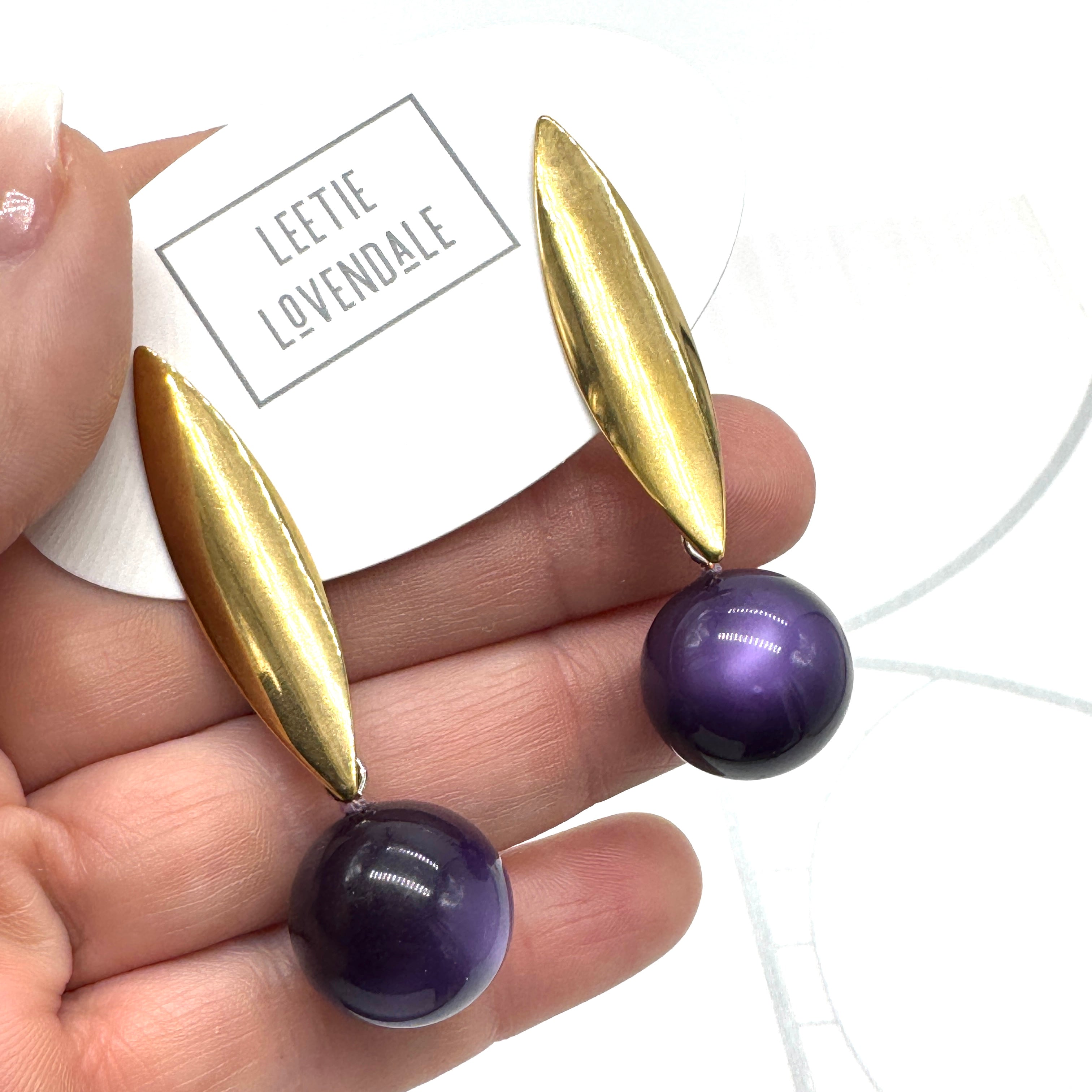 Eclipse Moonglow Pod Drop Earrings *