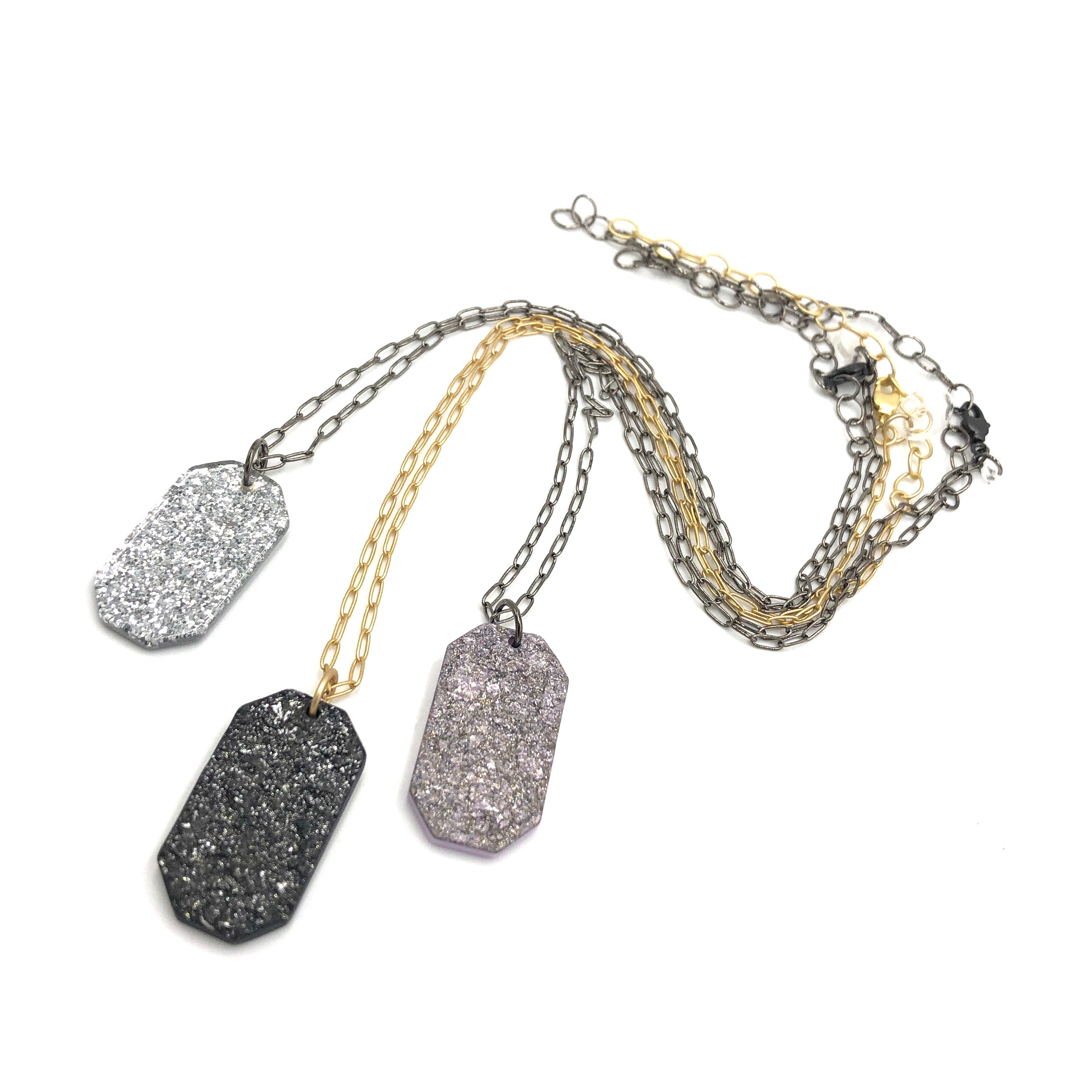 Sparkle Tag Necklace