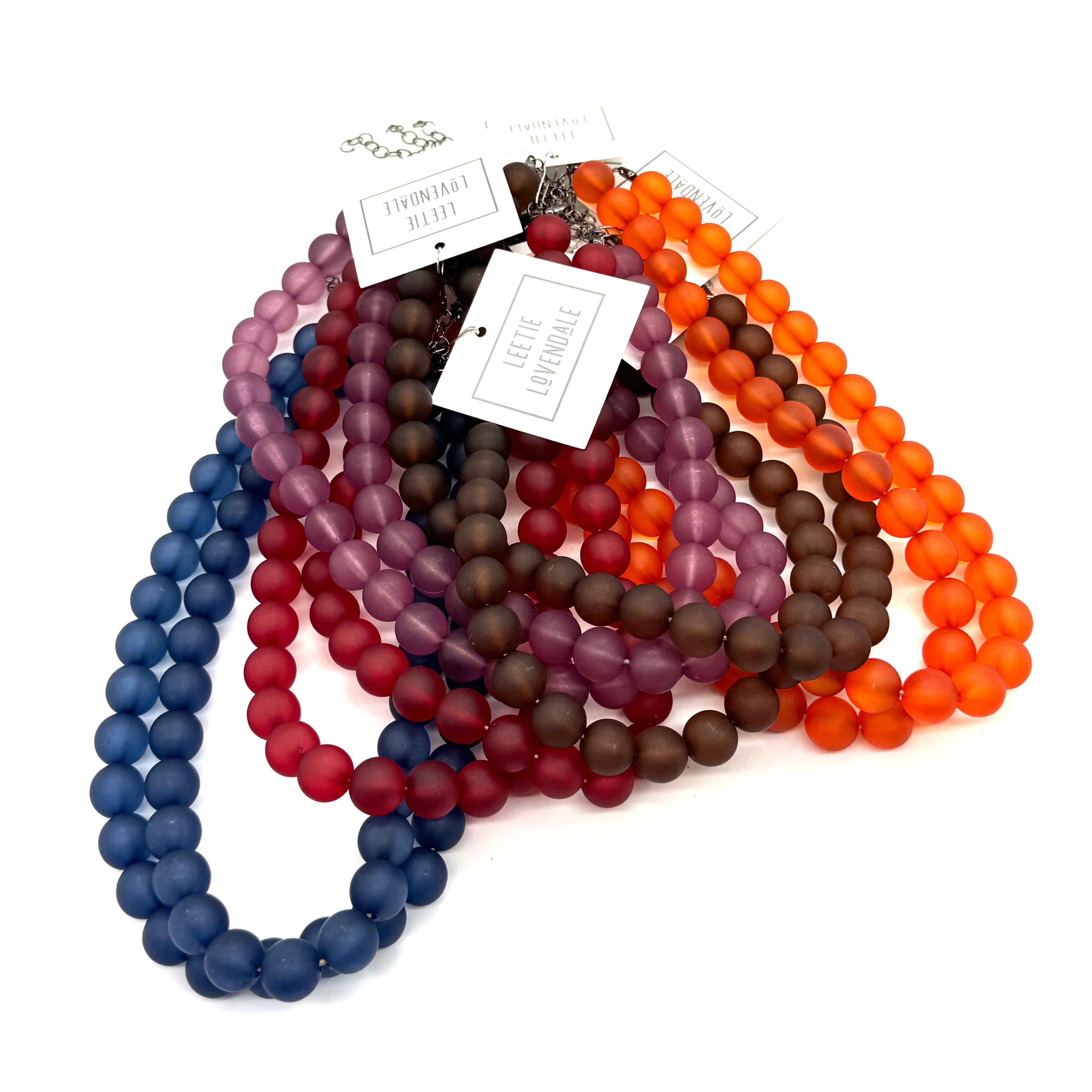 Frosted Marco Necklaces - 14mm