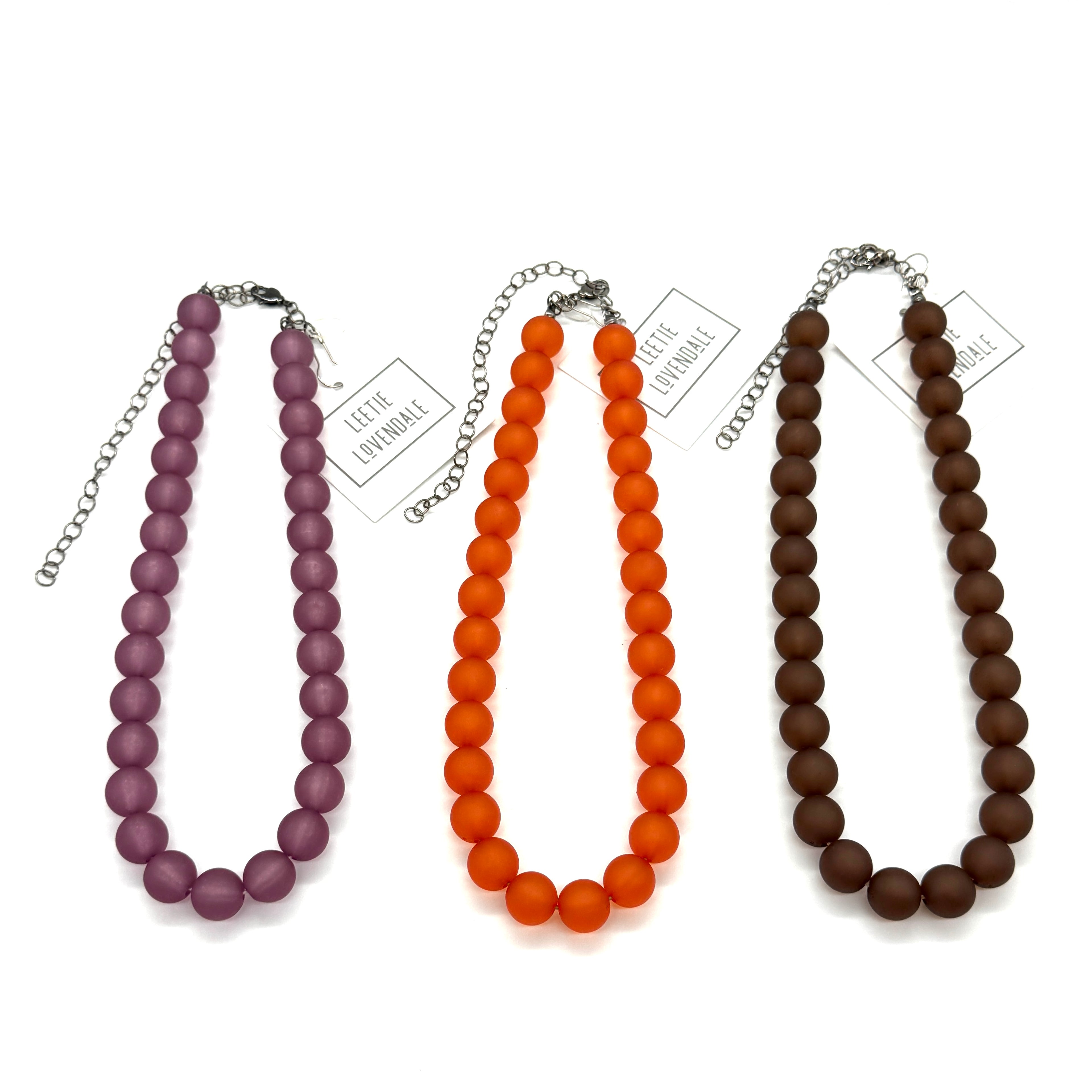 Frosted Marco Necklaces - 14mm