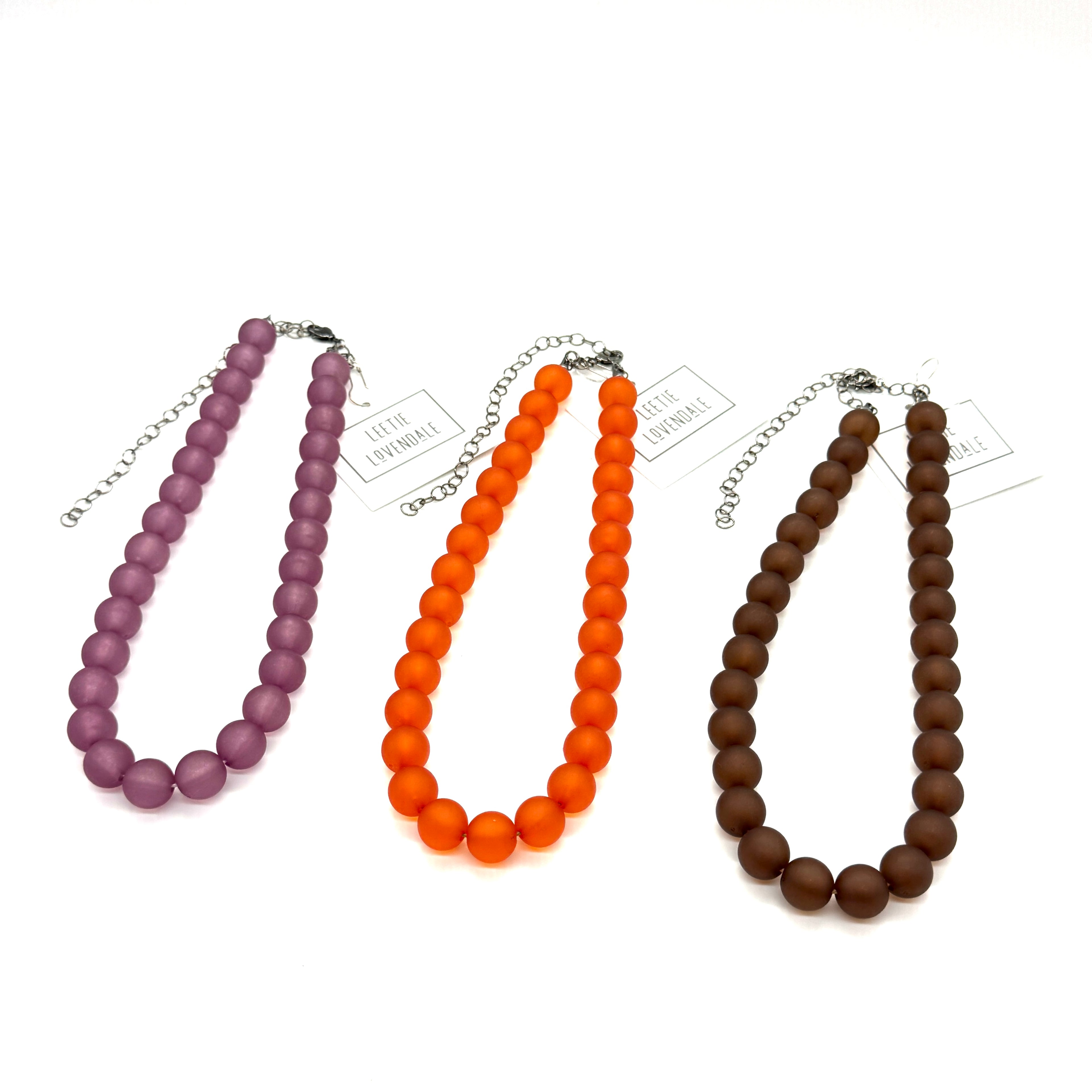 Frosted Marco Necklaces - 14mm