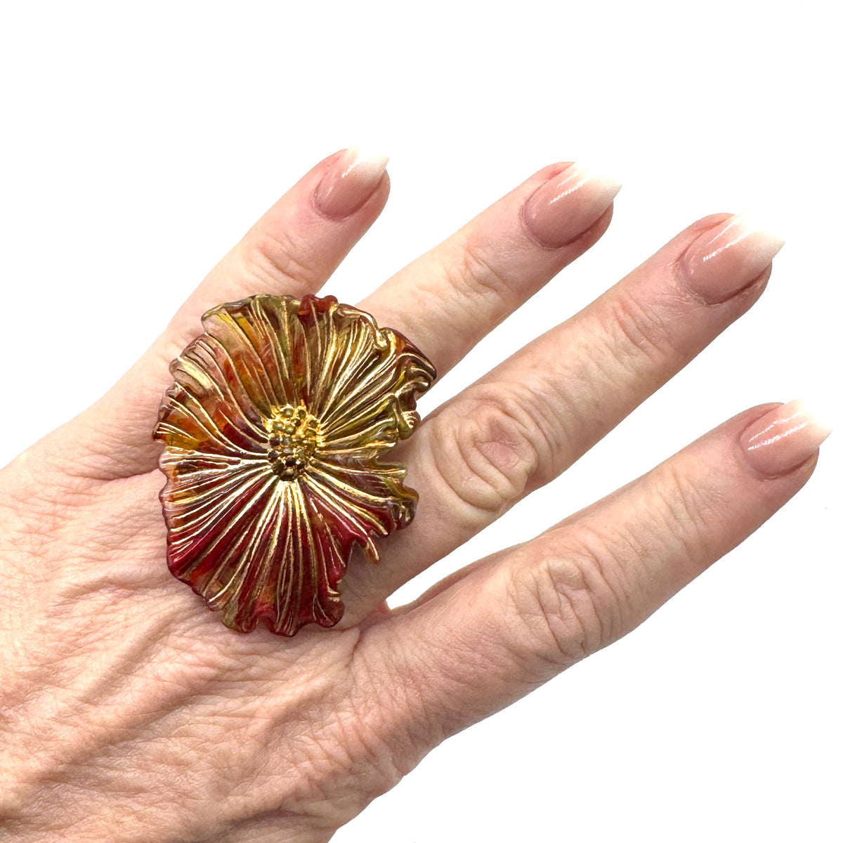 Gilded Cosmos Cocktail Ring